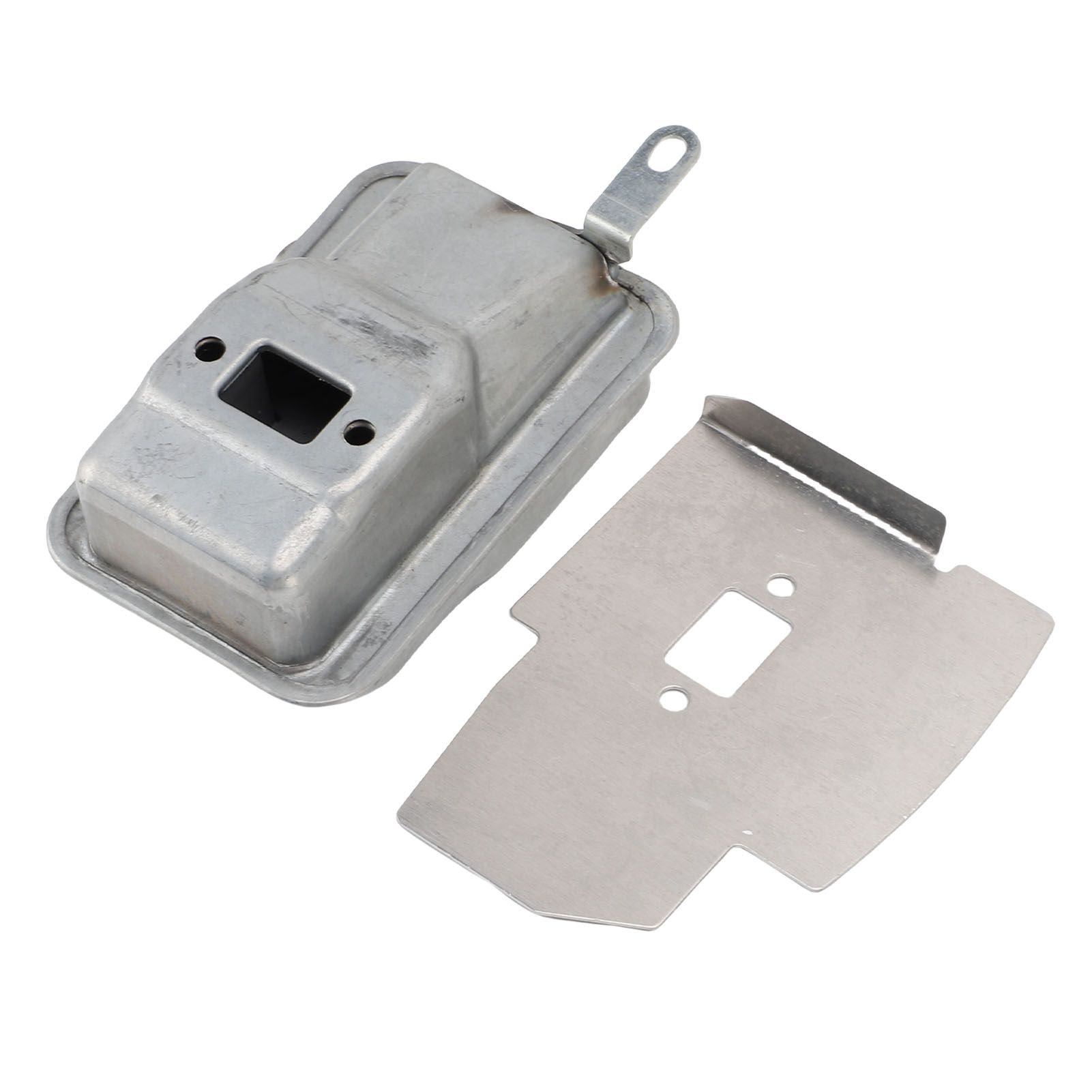 Trimmer Muffler Steel Exhaust Muffler with Shield Deflector for 143rII for — image 1