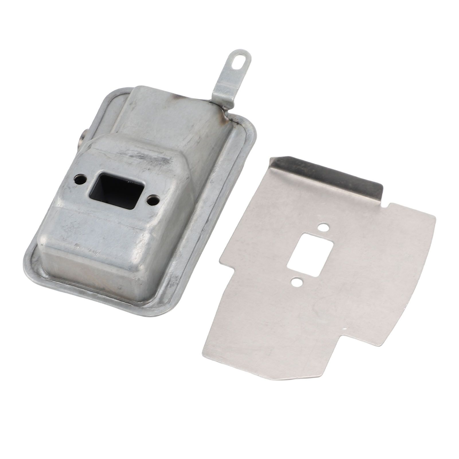 Trimmer Muffler Steel Exhaust Muffler with Shield Deflector for 143rII for view 4