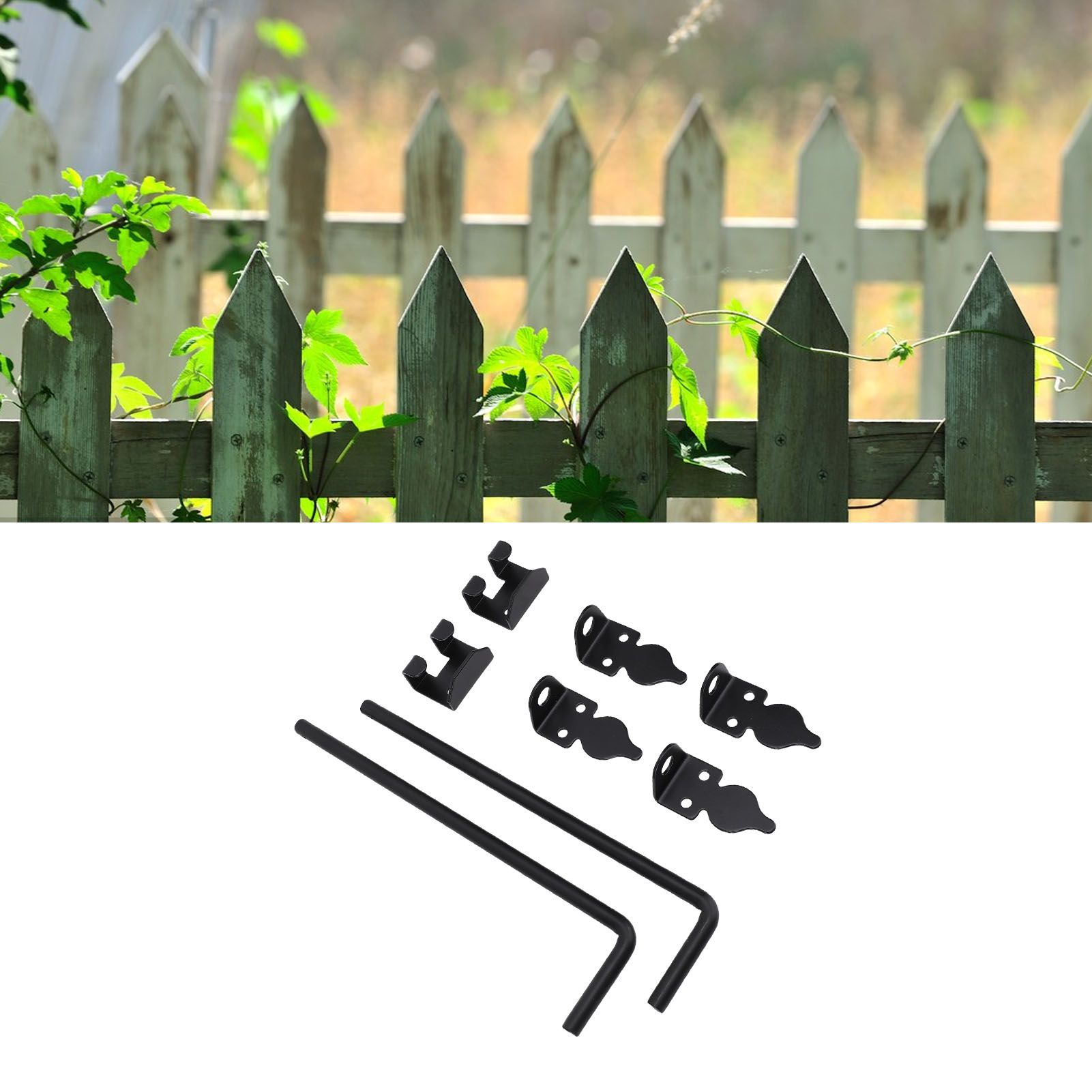 2Pcs Heavy Duty Cane Bolt Gate Drop Rod Efficient Locking Weather Proof Steel view 11