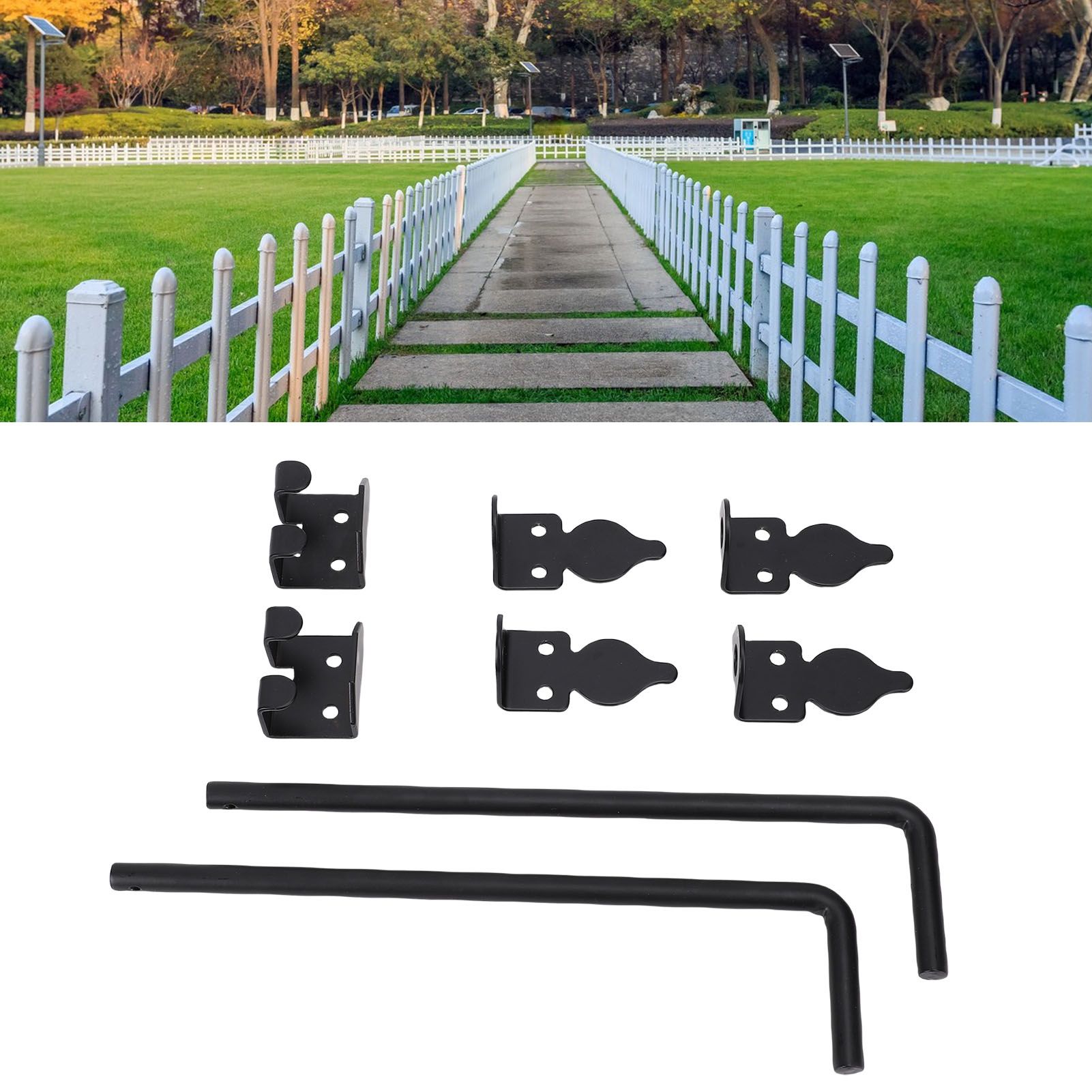 2Pcs Heavy Duty Cane Bolt Gate Drop Rod Efficient Locking Weather Proof Steel view 12