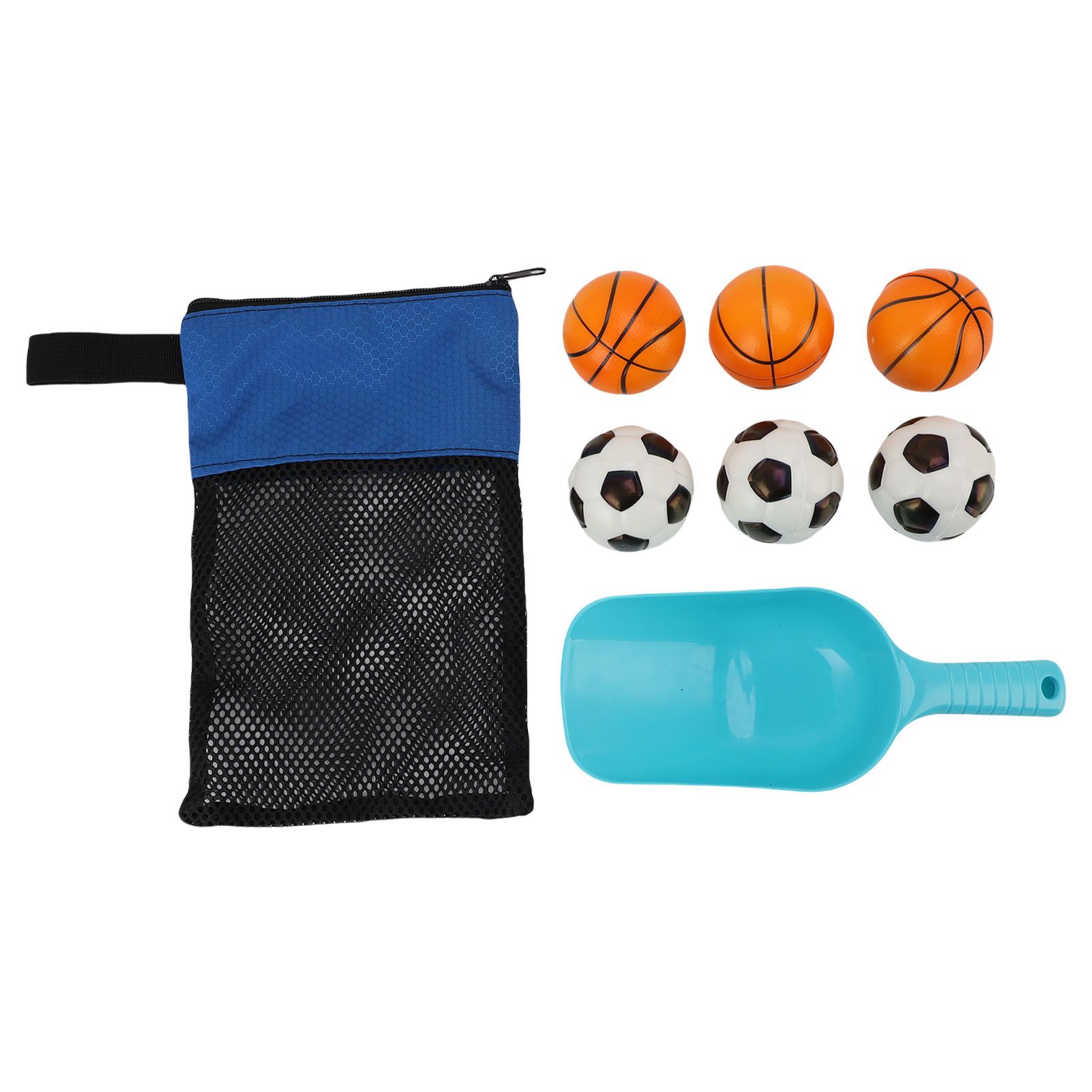 Outdoor Beach Toss Game Set Beach Game Set Include Beach Mesh Bag Balls Shovel view 3