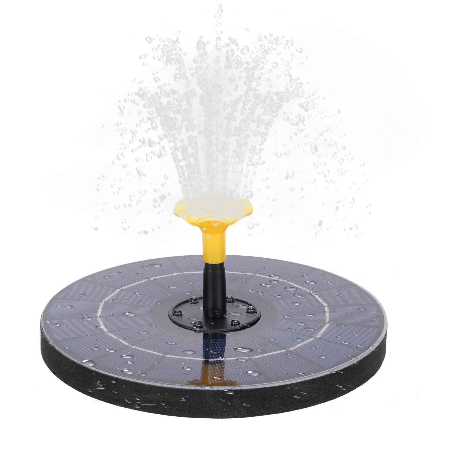 Bird Bath Fountains Solar Power for Outside with Color LED Lights 6 Nozzles 3