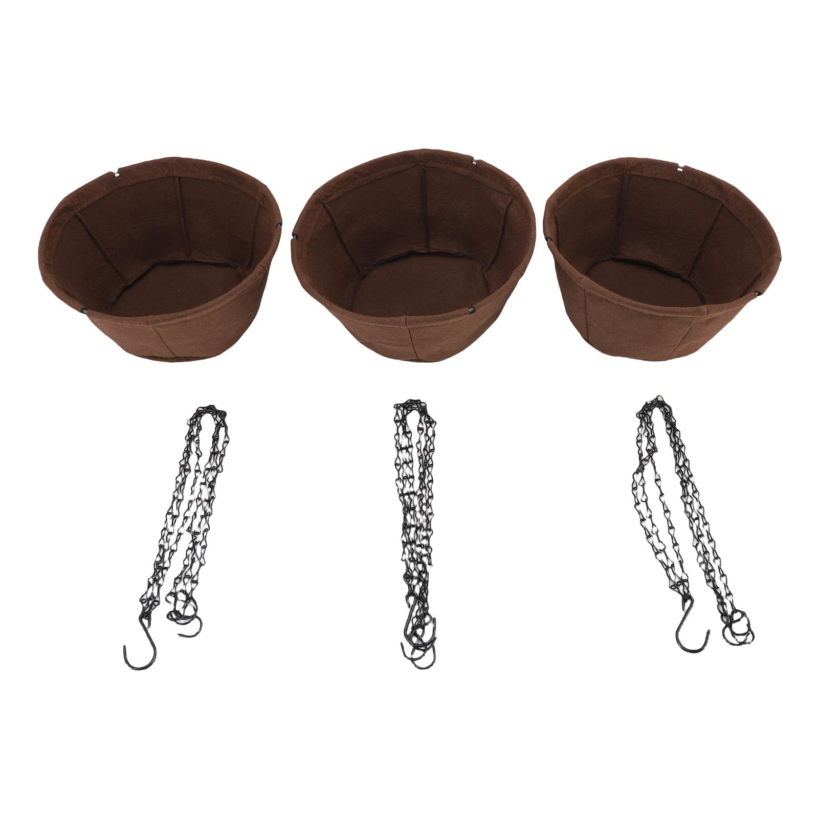 Hanging Planter Set Hanging Flower Plant Pot Basket with Rustproof Chain for view 3