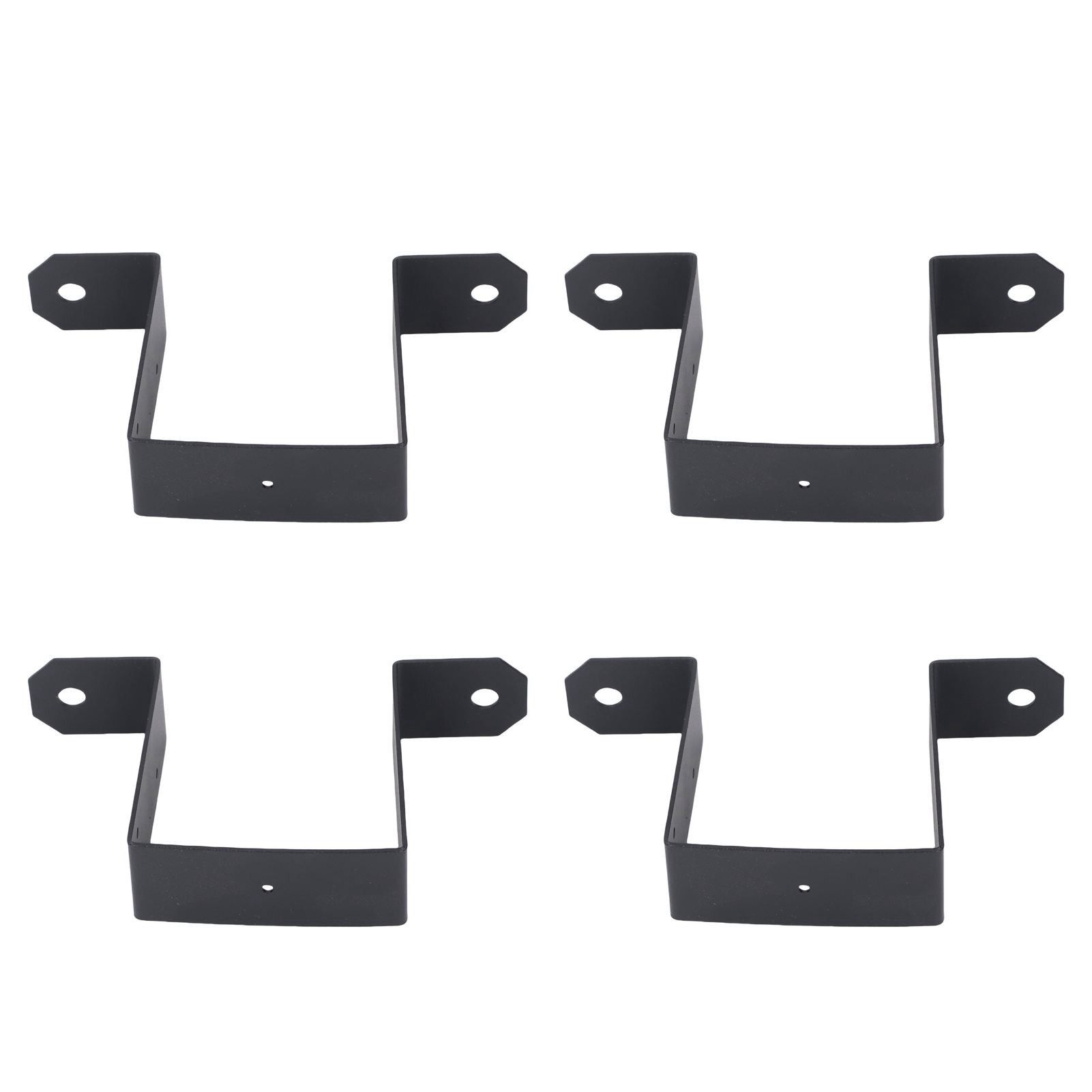 4pcs 4x4 Inch Strap Post Ties Heavy Duty Deck Fence Brackets Carbon Steel — image 1
