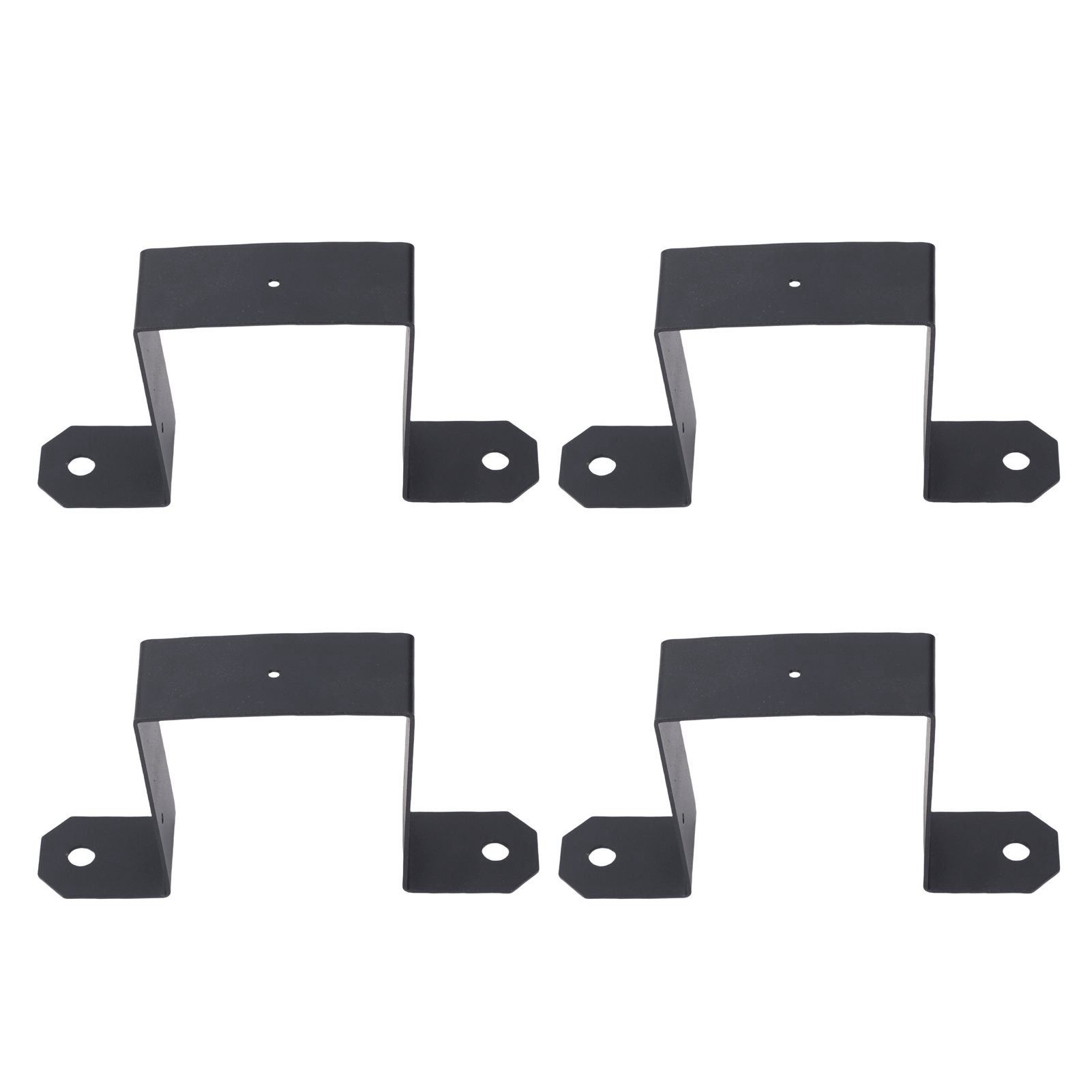 4pcs 4x4 Inch Strap Post Ties Heavy Duty Deck Fence Brackets Carbon Steel view 4