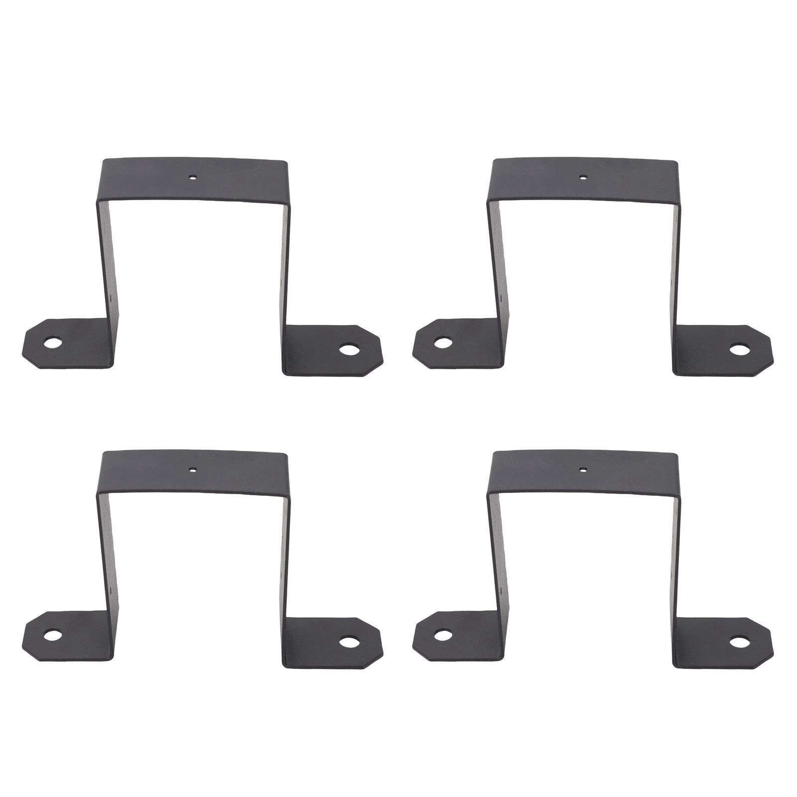 4pcs 4x4 Inch Strap Post Ties Heavy Duty Deck Fence Brackets Carbon Steel view 10