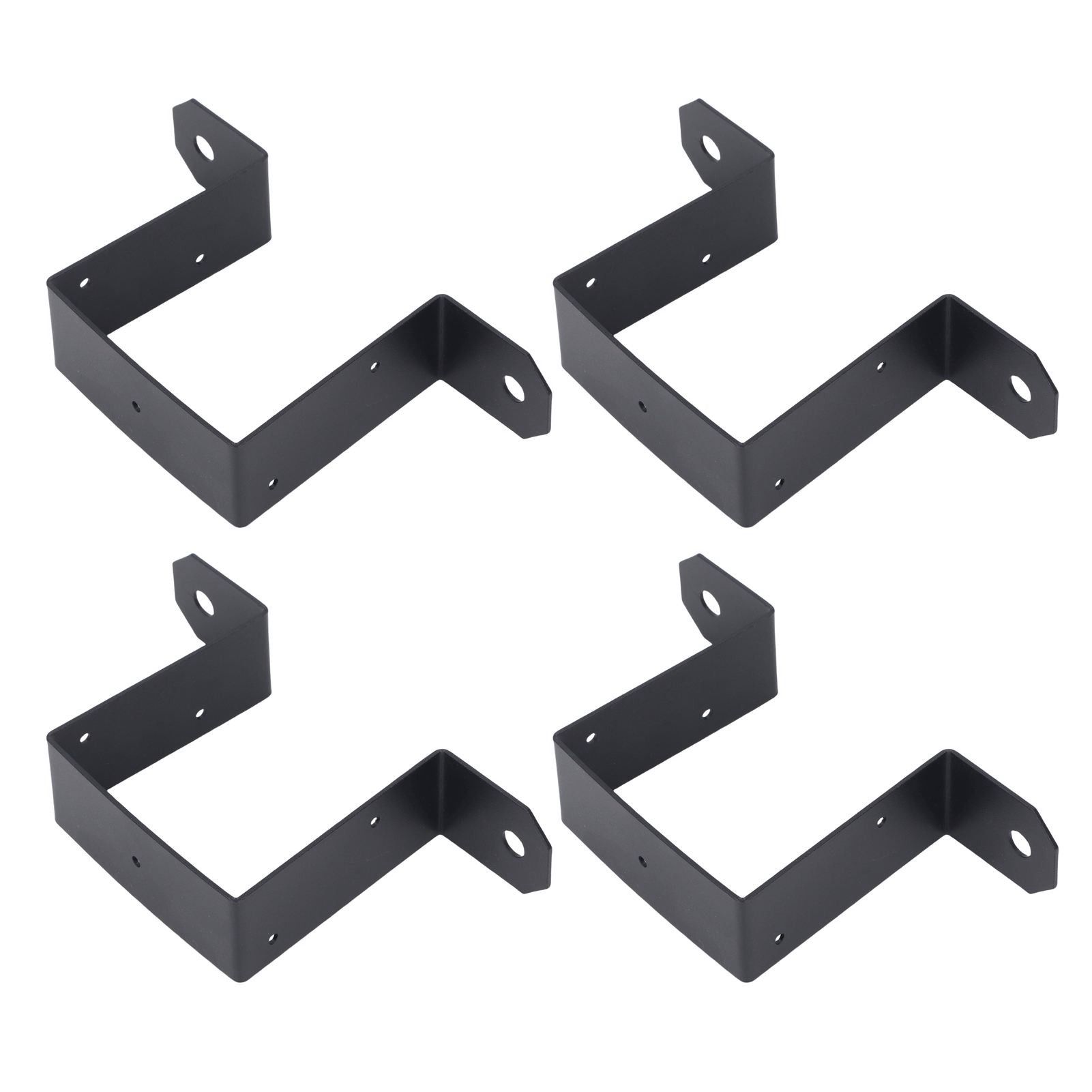 4pcs 4x4 Inch Strap Post Ties Heavy Duty Deck Fence Brackets Carbon Steel view 11