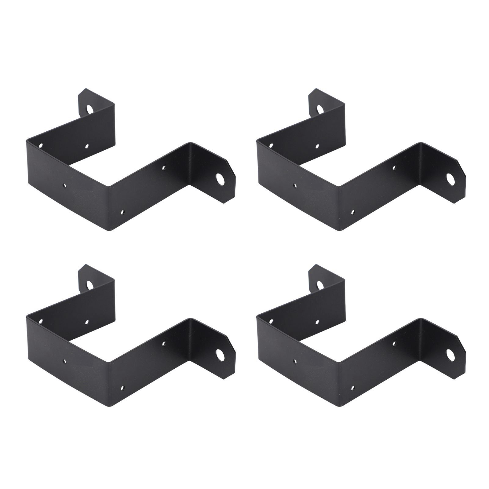 4pcs 4x4 Inch Strap Post Ties Heavy Duty Deck Fence Brackets Carbon Steel view 12