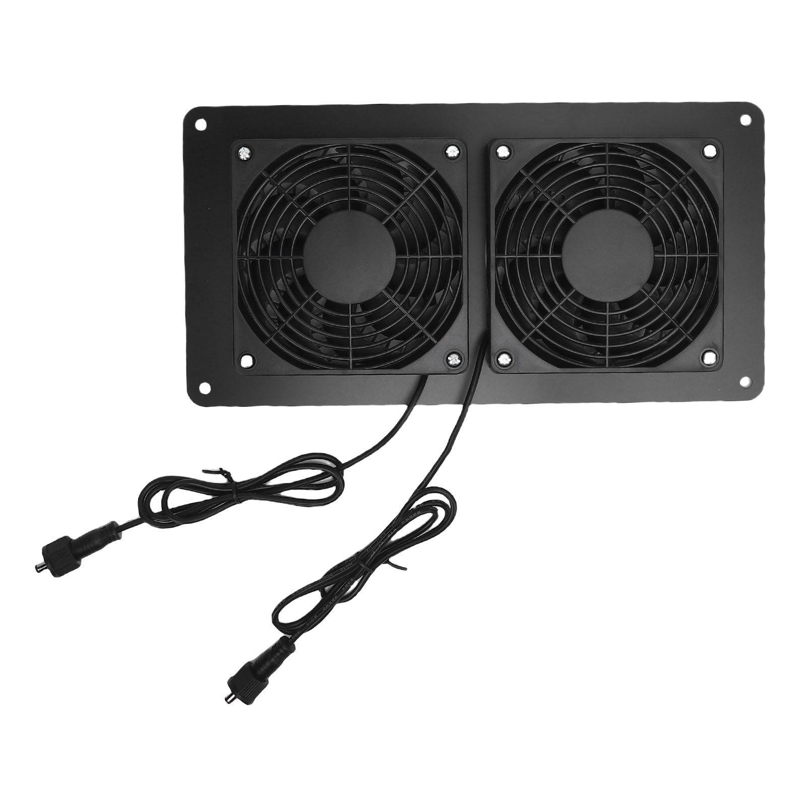 Solar Double Exhaust Fan 2200r/min Solar Powered Ventilation Fan for Chicken