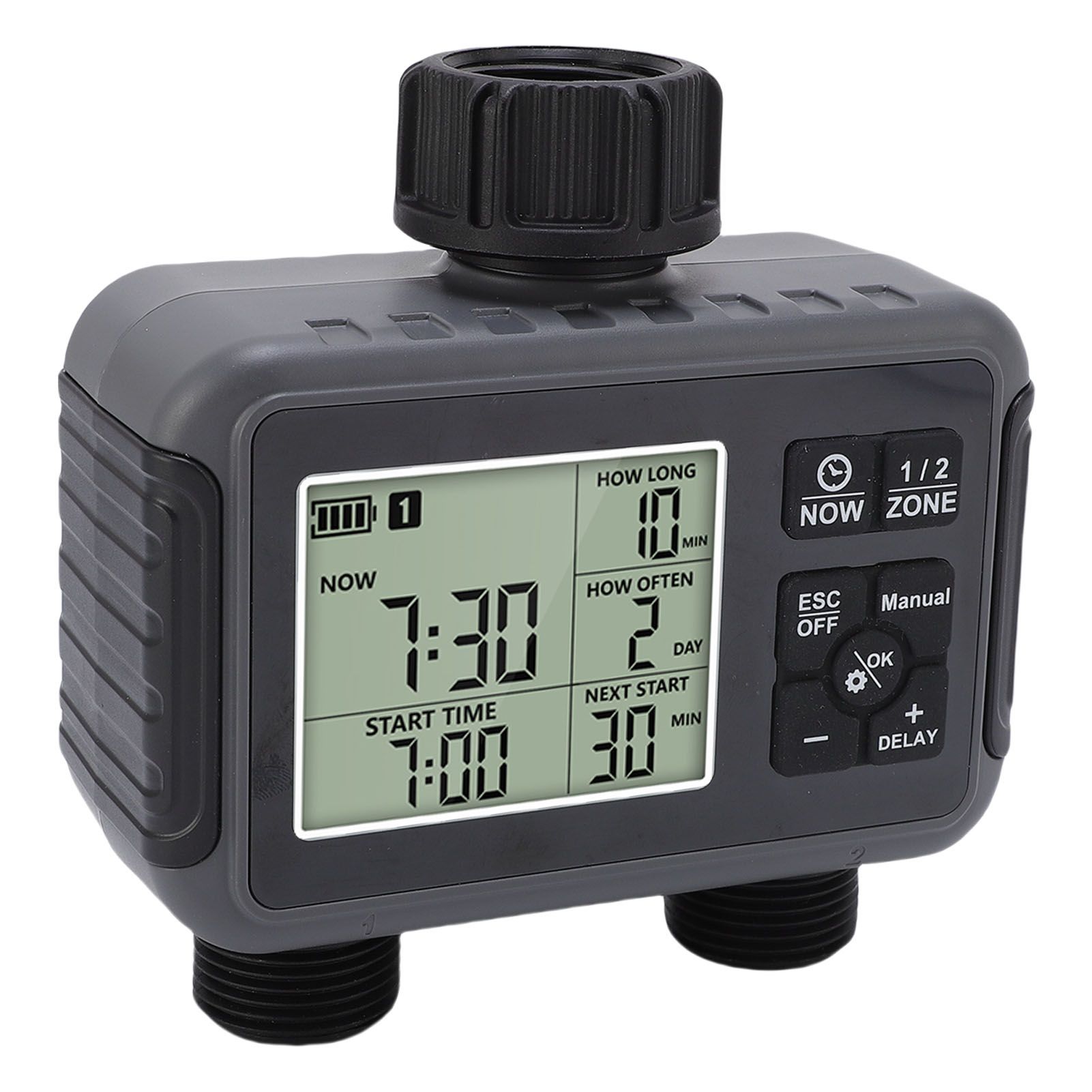Automatic Irrigation Timer LCD Display 3/4-1/2 Inch Faucet 2 Zone Watering view 6
