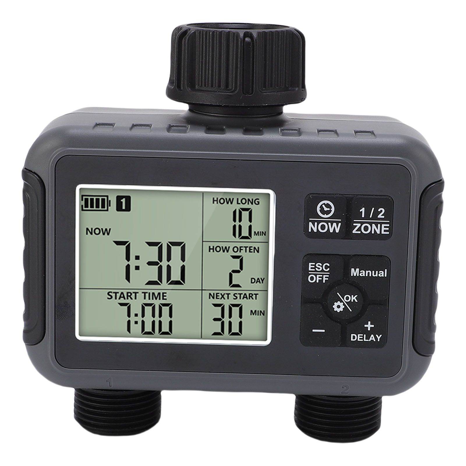 Automatic Irrigation Timer LCD Display 3/4-1/2 Inch Faucet 2 Zone Watering view 8