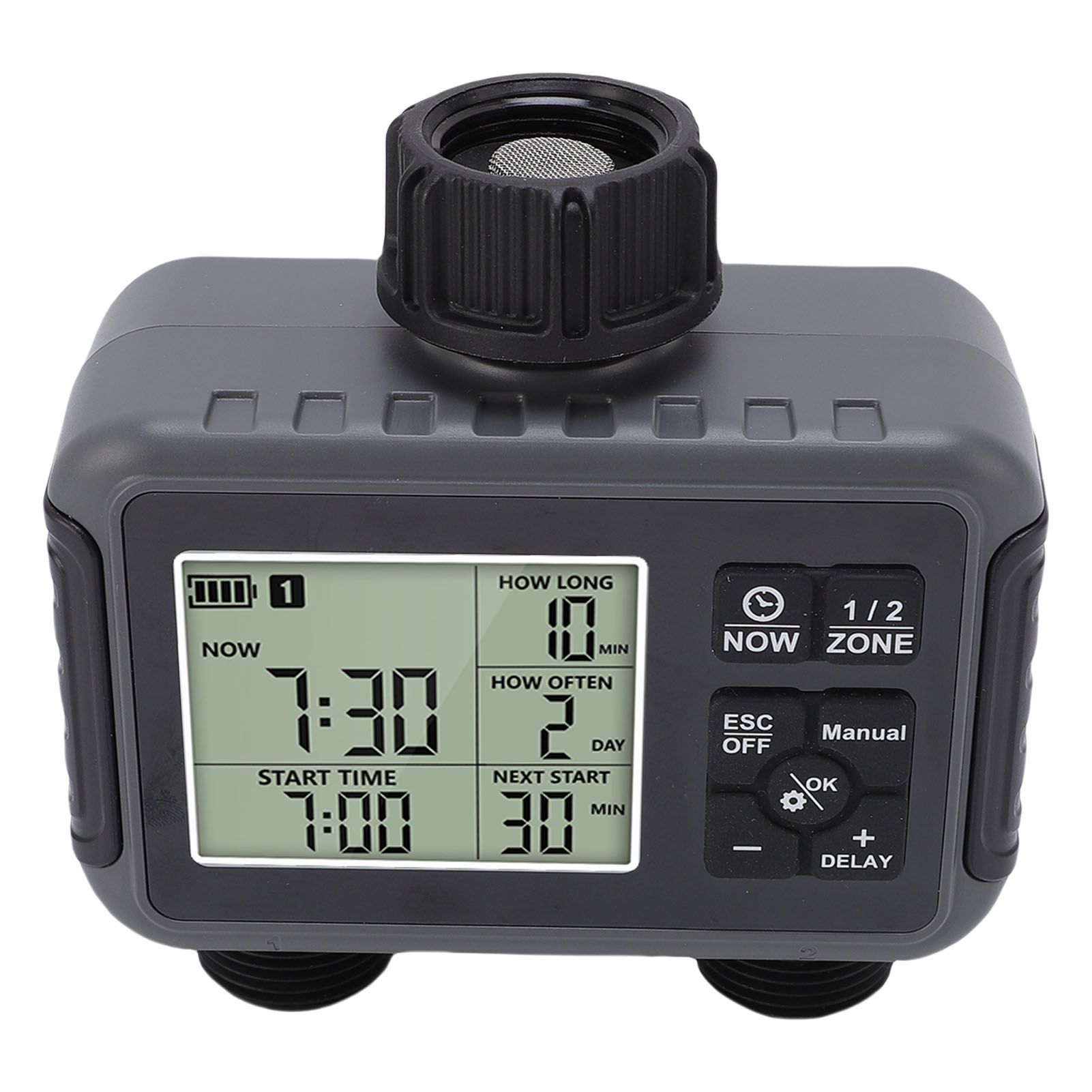 Automatic Irrigation Timer LCD Display 3/4-1/2 Inch Faucet 2 Zone Watering view 9