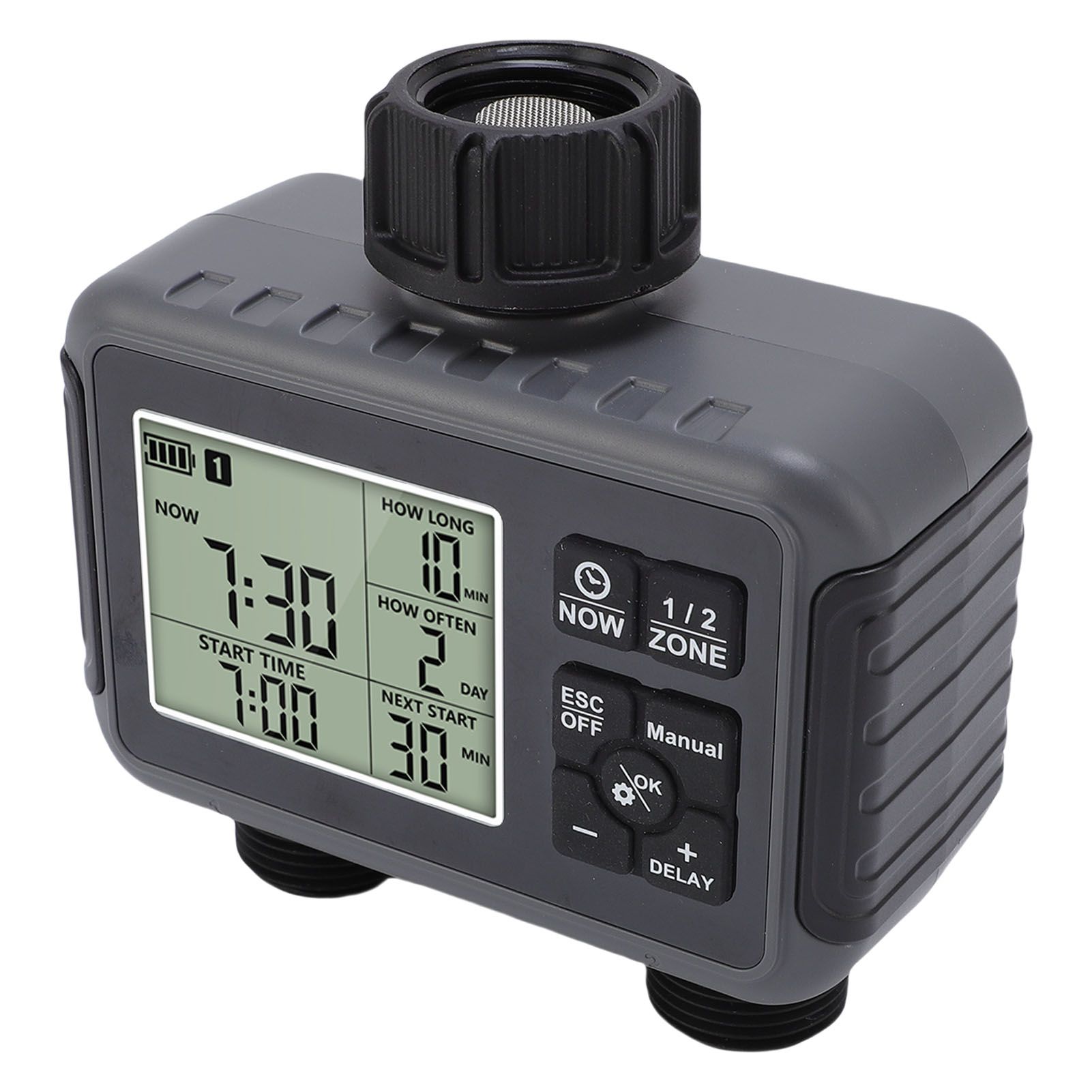 Automatic Irrigation Timer LCD Display 3/4-1/2 Inch Faucet 2 Zone Watering view 11