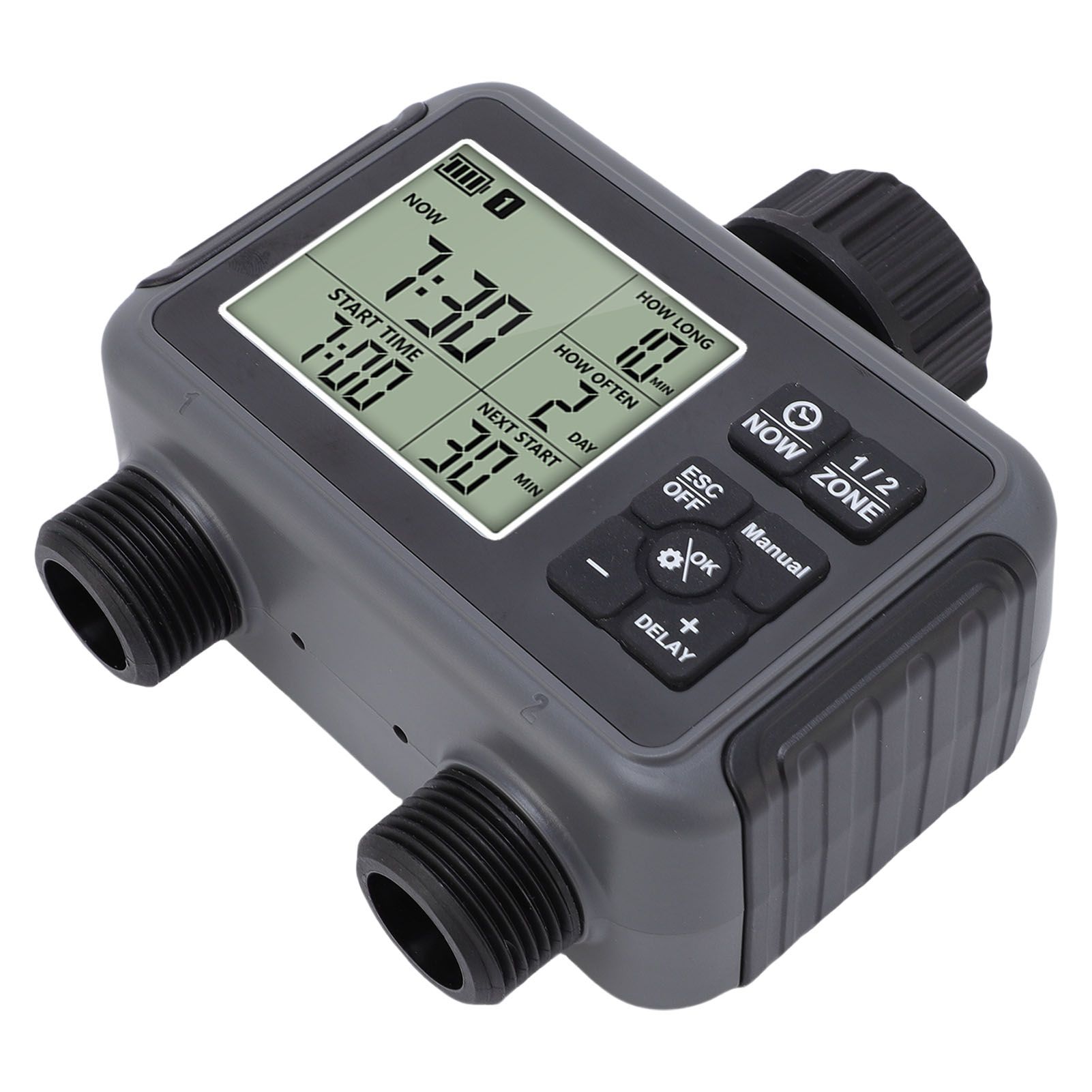 Automatic Irrigation Timer LCD Display 3/4-1/2 Inch Faucet 2 Zone Watering view 12