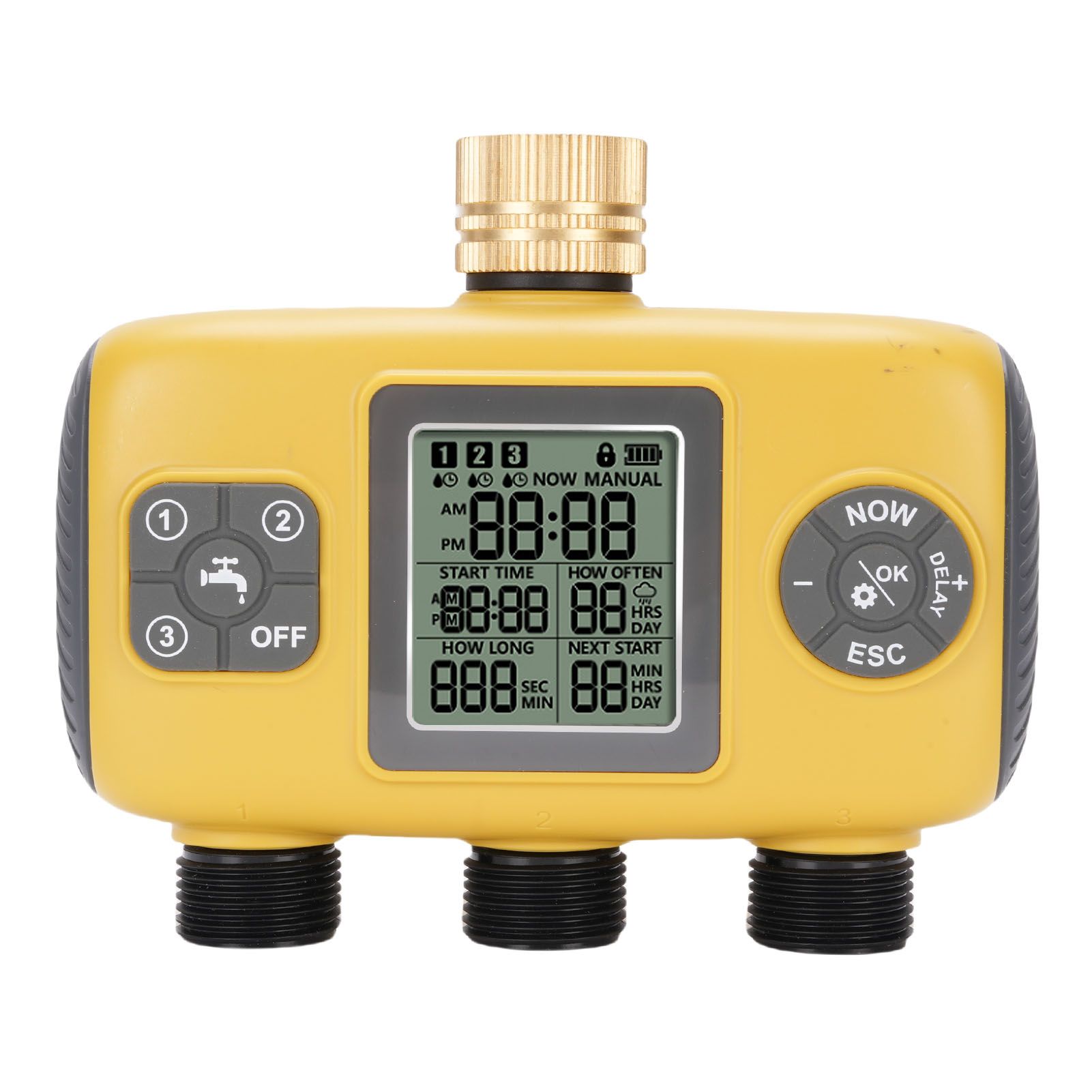3 Outlet Sprinkler Timer Garden Hose Timer with Rain Delay Automatic Watering — image 1