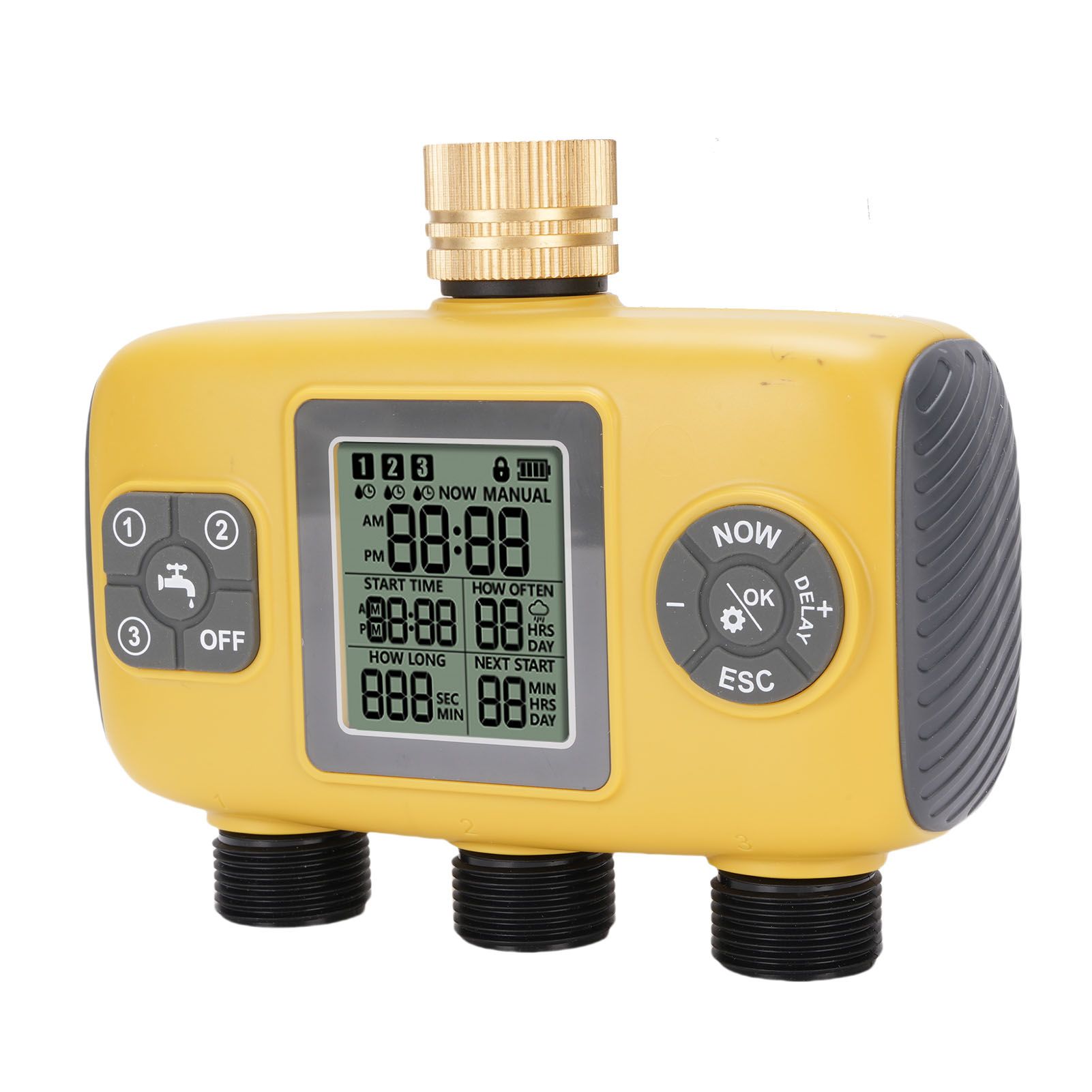 3 Outlet Sprinkler Timer Garden Hose Timer with Rain Delay Automatic Watering view 10