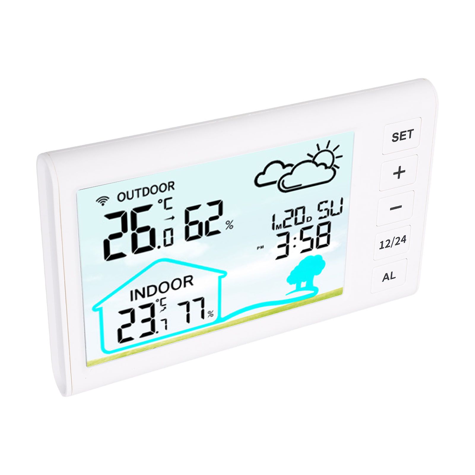 Weather Forecast Clock Multifunctional 12H 24H Wireless Indoor Outdoor view 6