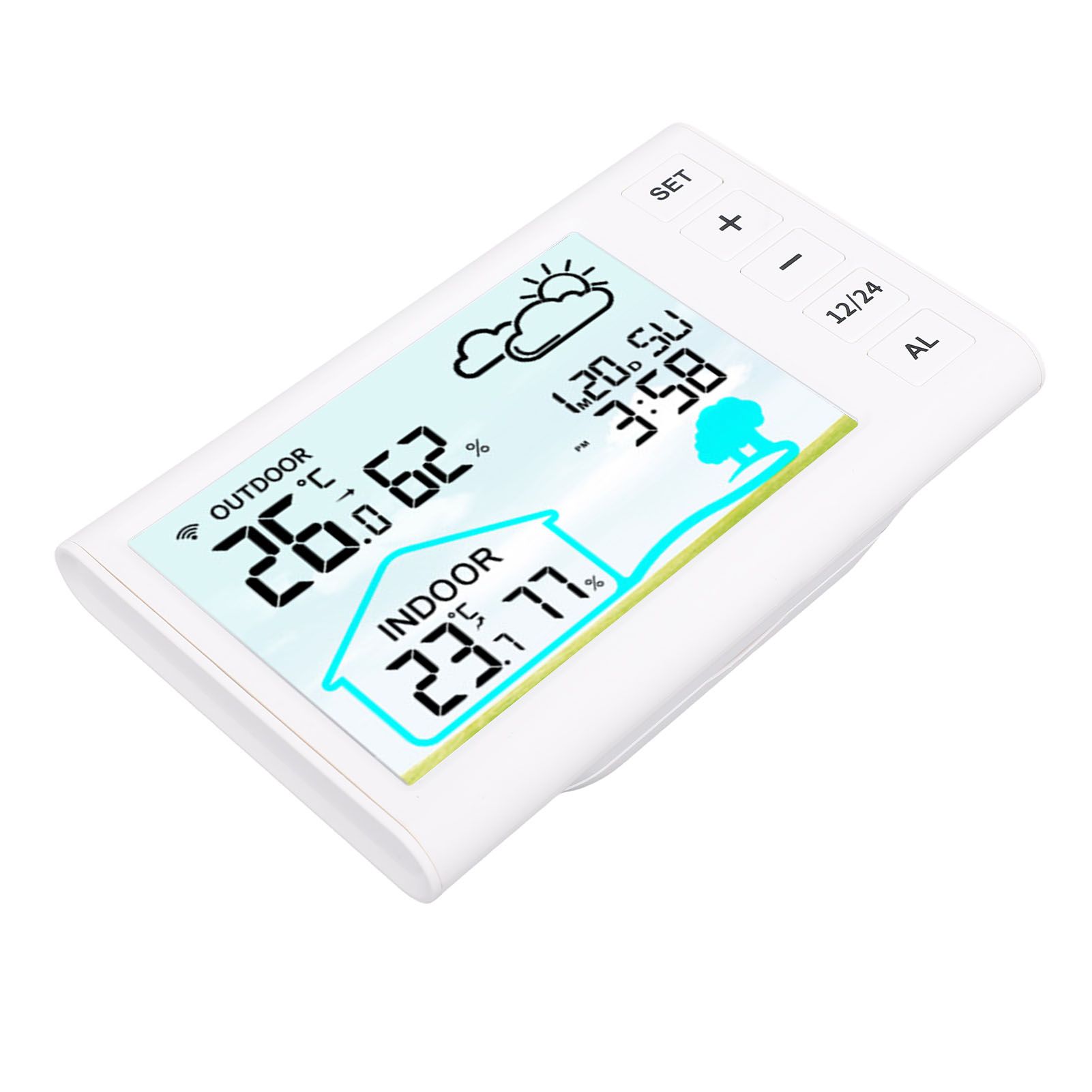 Weather Forecast Clock Multifunctional 12H 24H Wireless Indoor Outdoor view 8