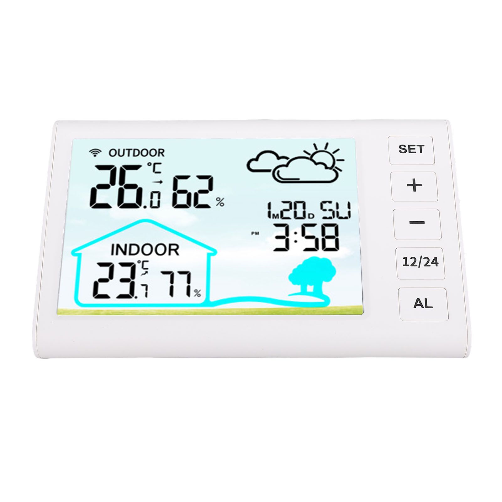 Weather Forecast Clock Multifunctional 12H 24H Wireless Indoor Outdoor view 10