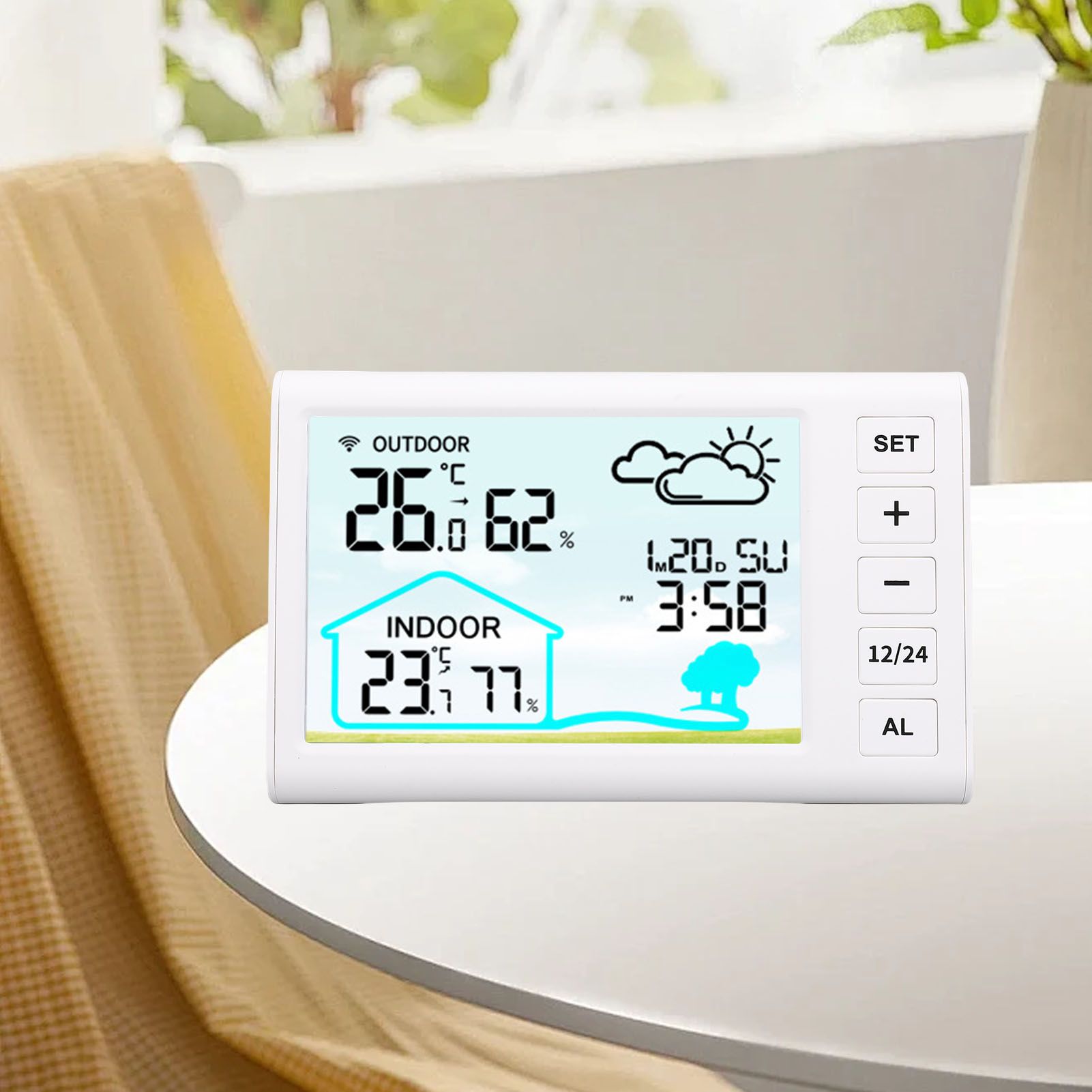 Weather Forecast Clock Multifunctional 12H 24H Wireless Indoor Outdoor view 11