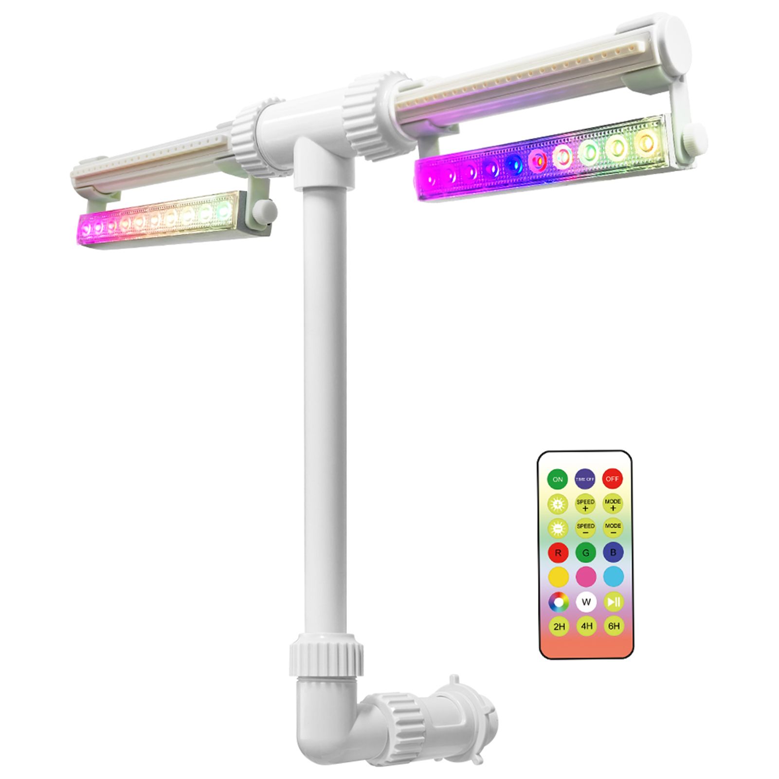 Adjustable Pool Fountain with Colorful LED Lights Remote Control Waterfall view 3