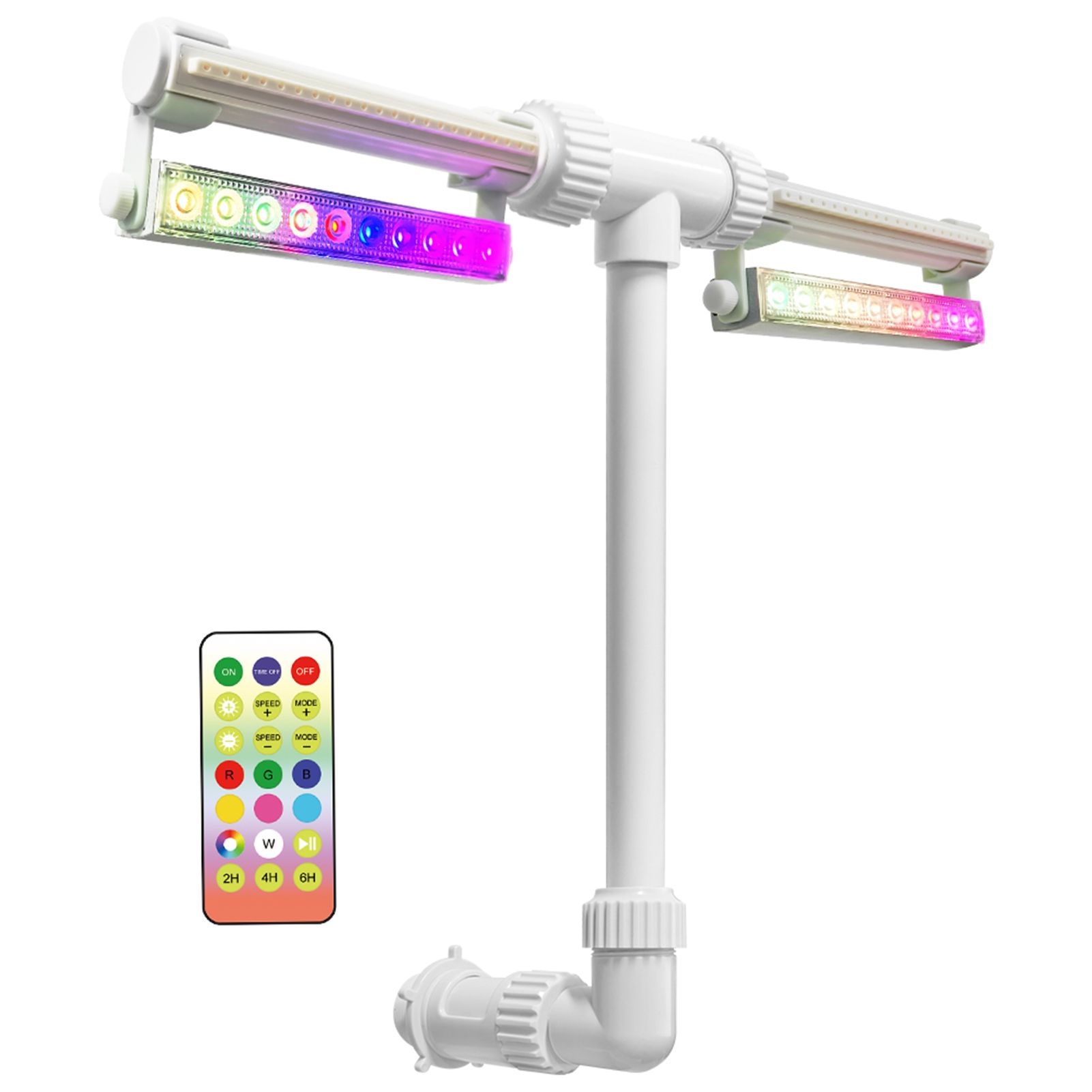 Adjustable Pool Fountain with Colorful LED Lights Remote Control Waterfall view 4