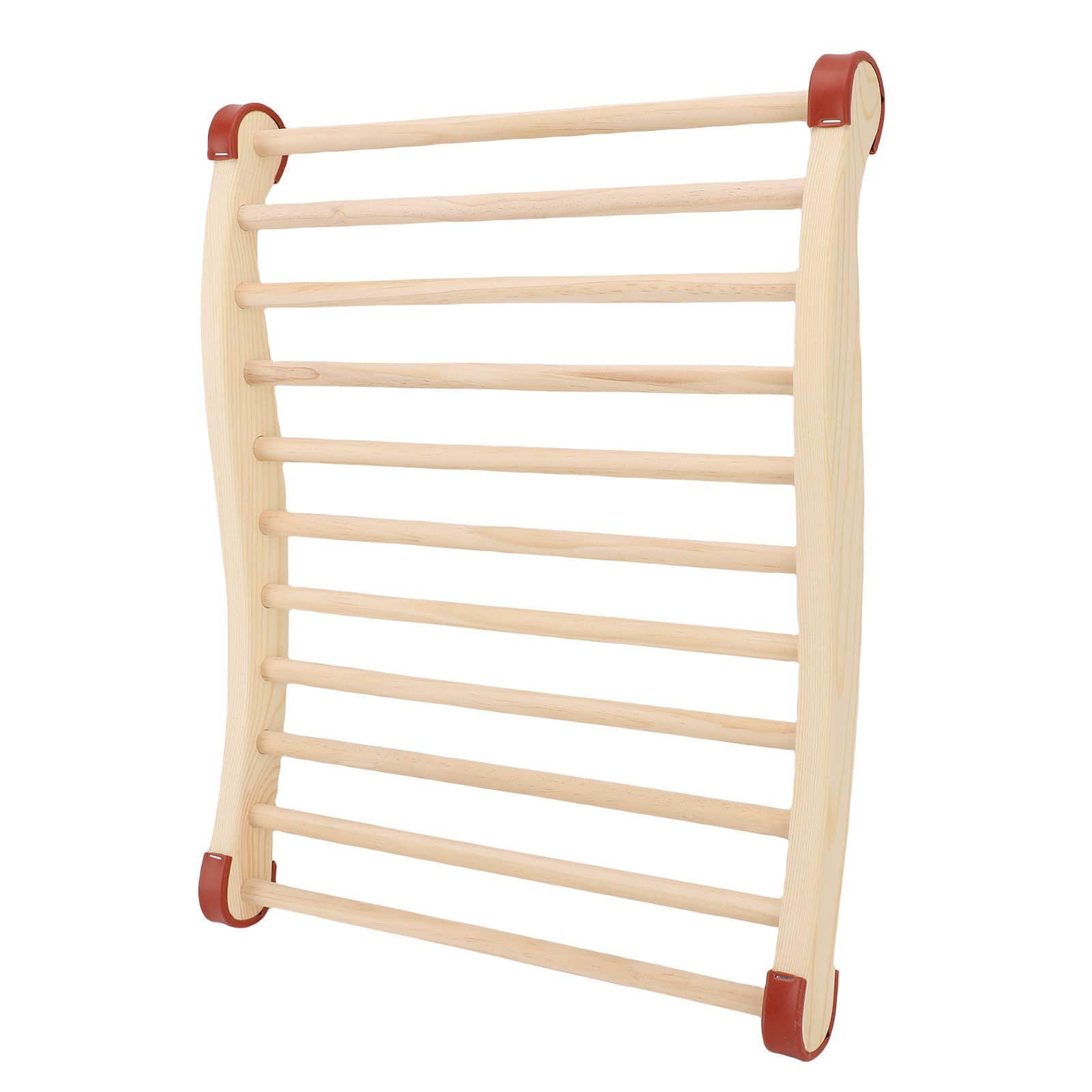 Sauna Backrest Wood Anti Slip S Shape Sauna Back Support with Pad Hat Slippers
