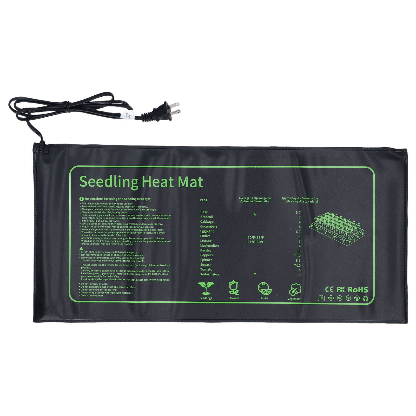 Plant Heat Mat for Plant Starting PVC IPX7 Warm Hydroponic Heating Pad for view 3