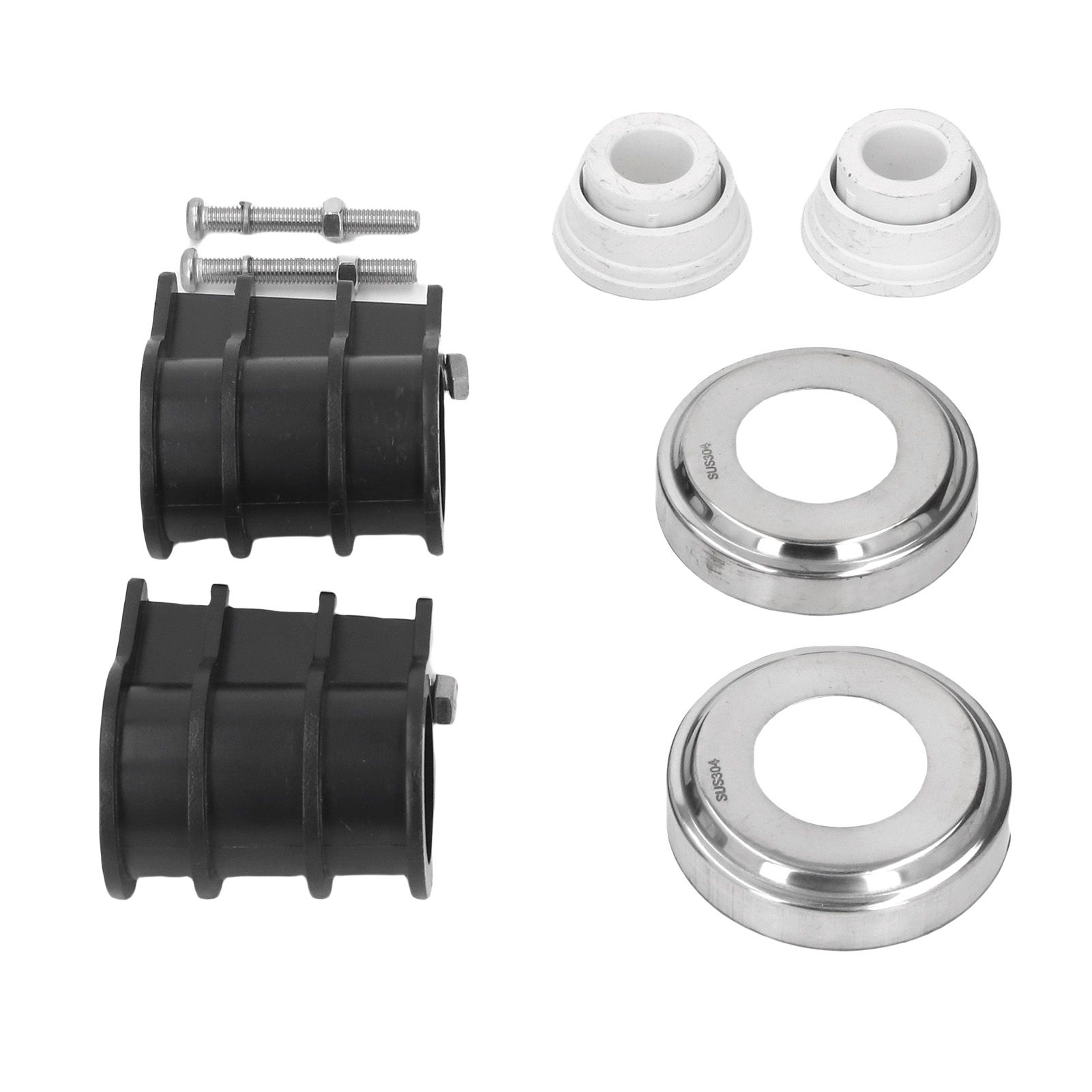 Pool Ladder Replacement Kit 304 Stainless Steel Escutcheon Plates Bumper Bolts view 6