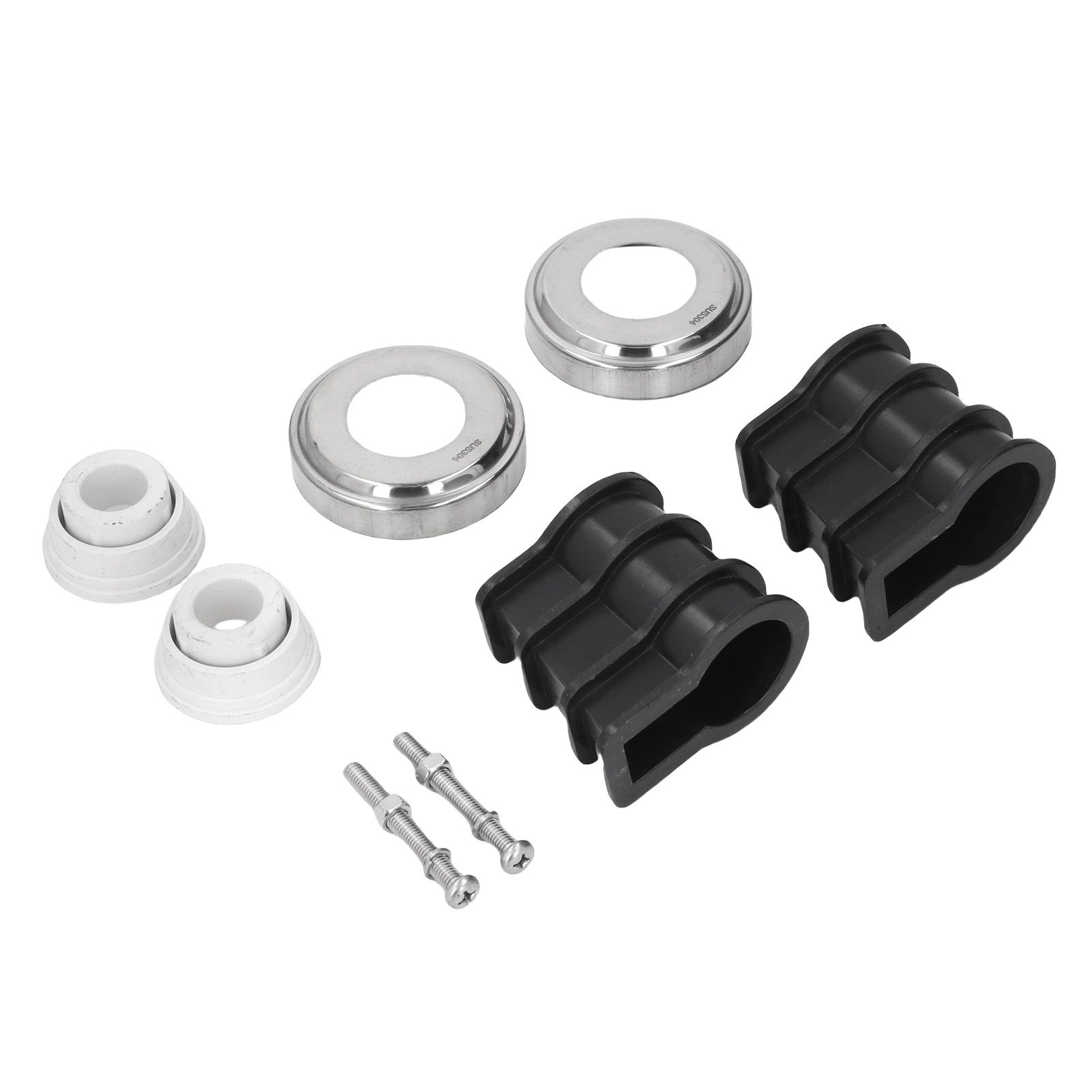 Pool Ladder Replacement Kit 304 Stainless Steel Escutcheon Plates Bumper Bolts view 8