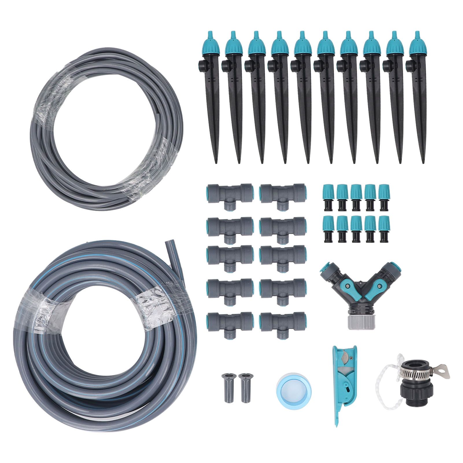 10m Greenhouse Micro Drip Irrigation Kit with Tubing Hose Adjustable Nozzle view 2