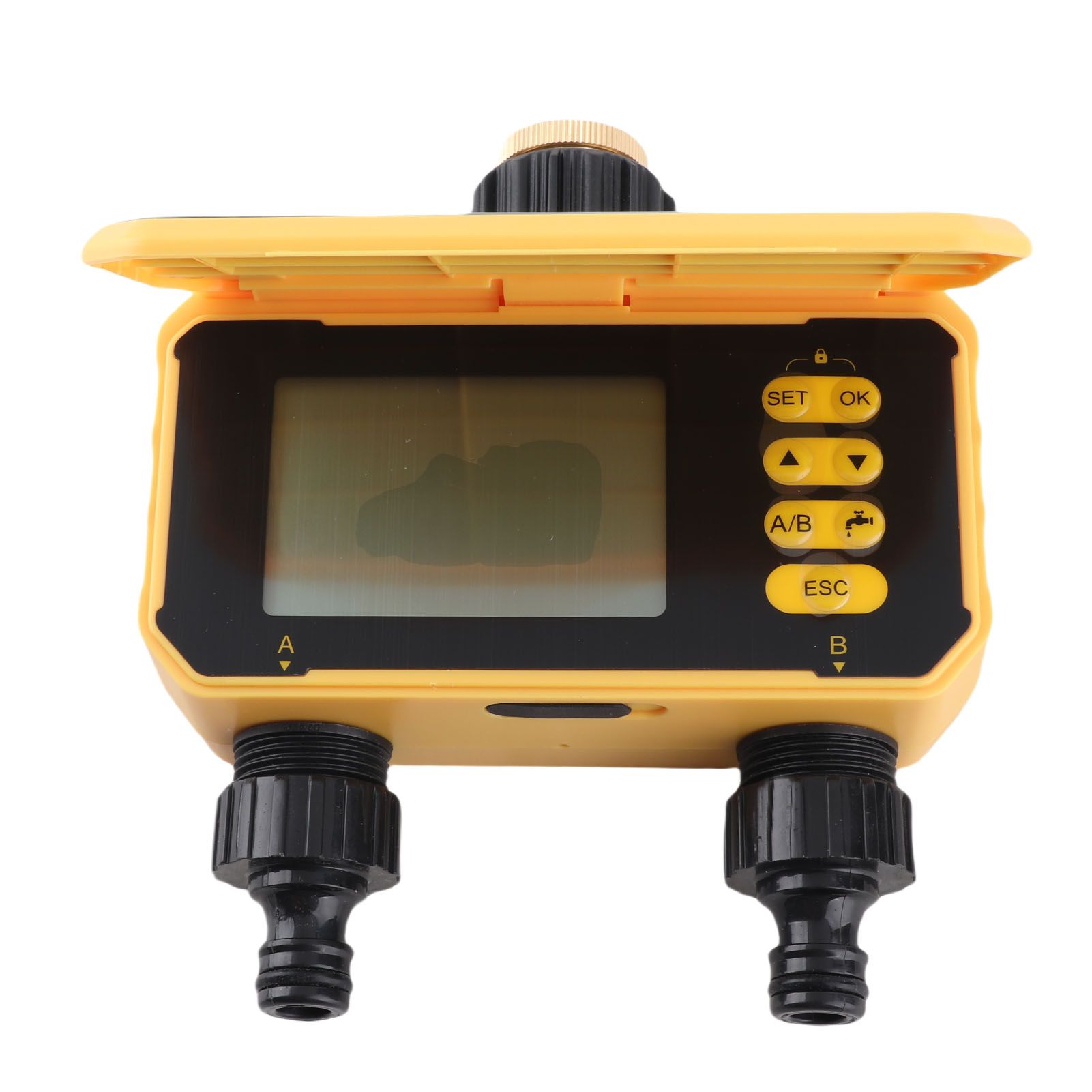 Solar Sprinkler Timer 2 Outlet Auto Timing Rain Delay Water Timer for Garden view 3