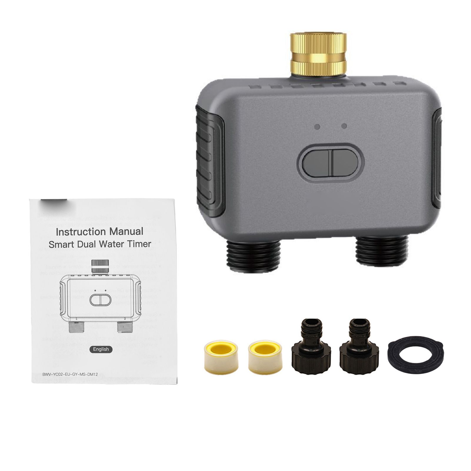 BT Irrigation Timer Double Outlet Water Valve for Garden Lawns and Yard view 2