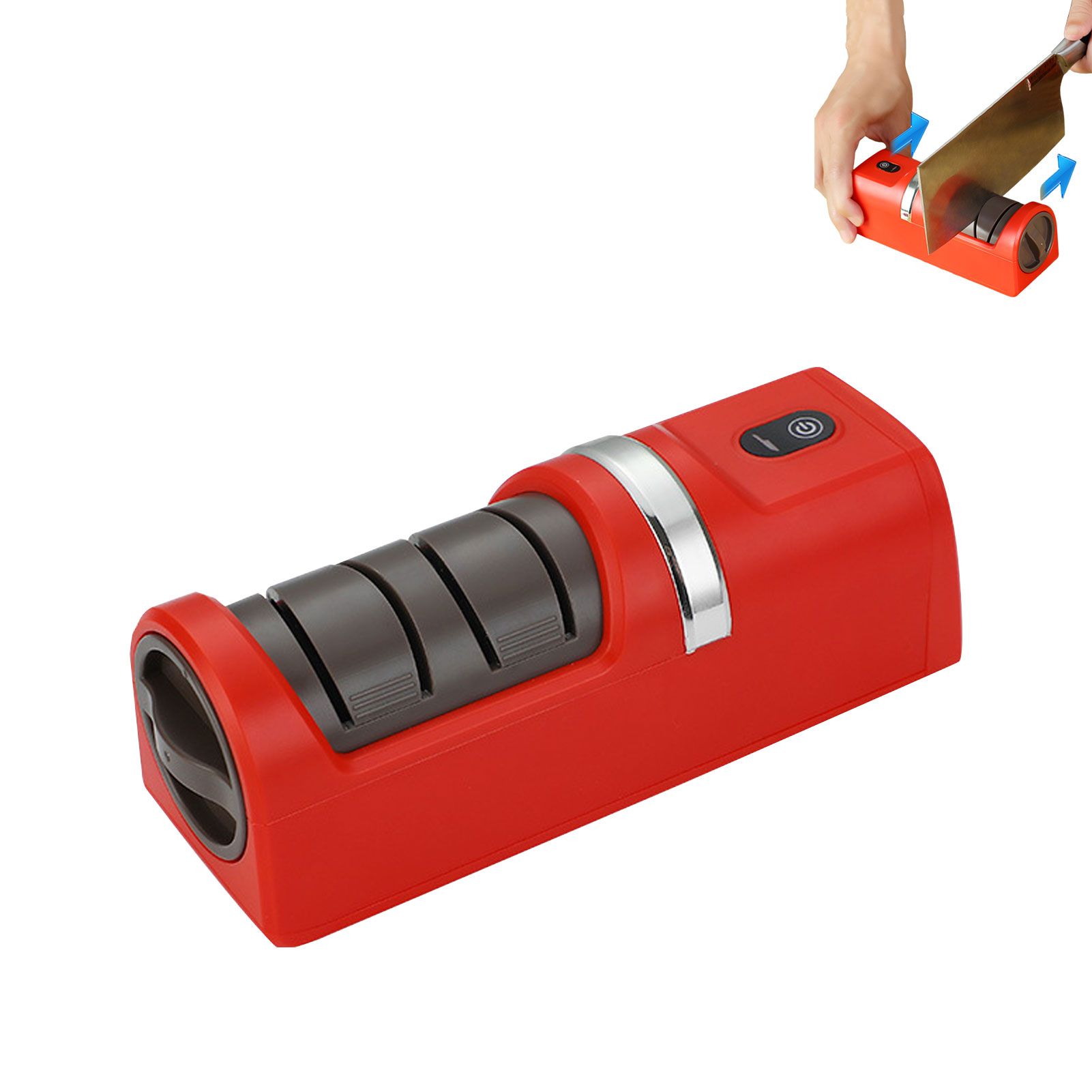 Electric Knife Sharpener Portable USB Rechargeable with Non-Slip Base Coarse view 6