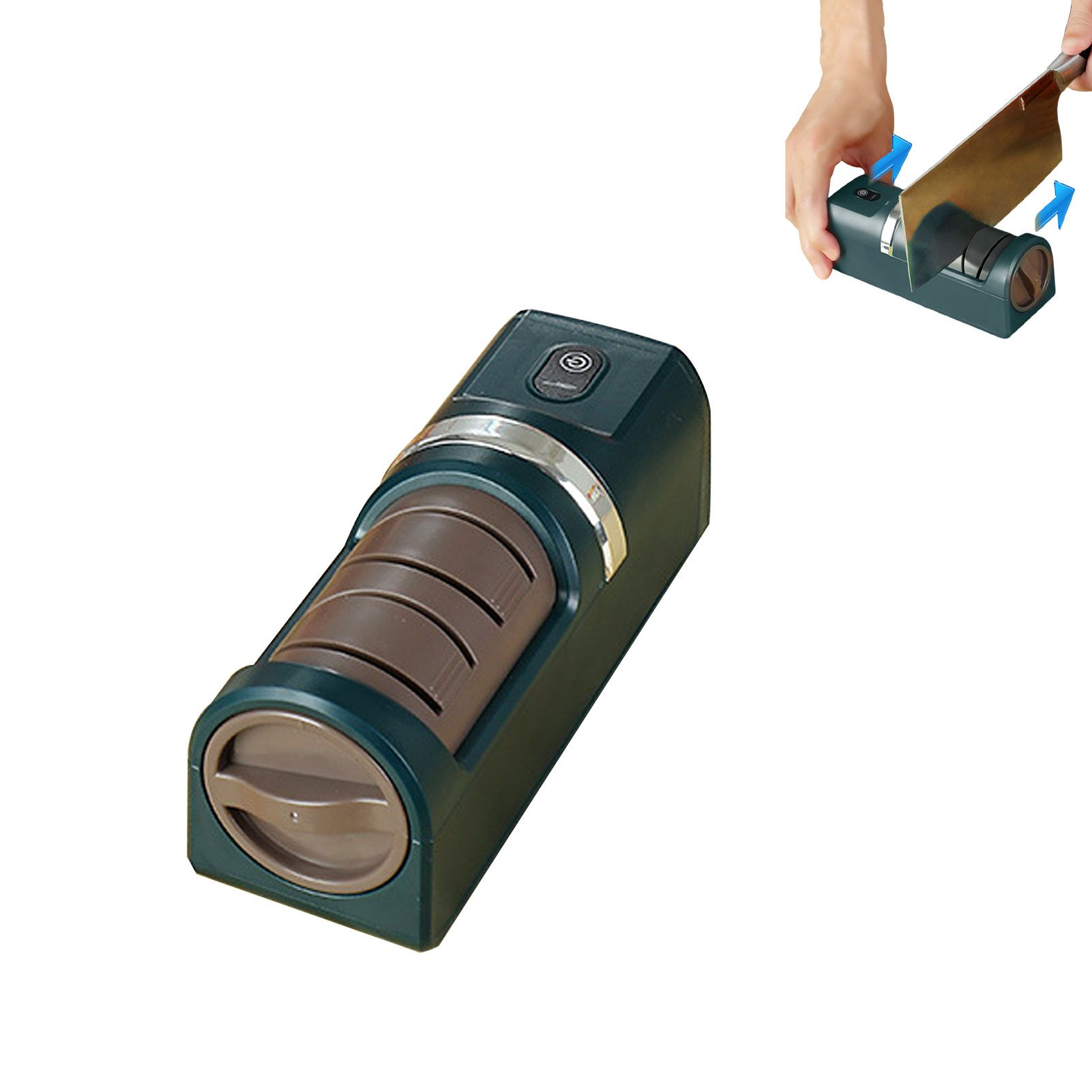 Electric Knife Sharpener Portable USB Rechargeable with Non-Slip Base Coarse