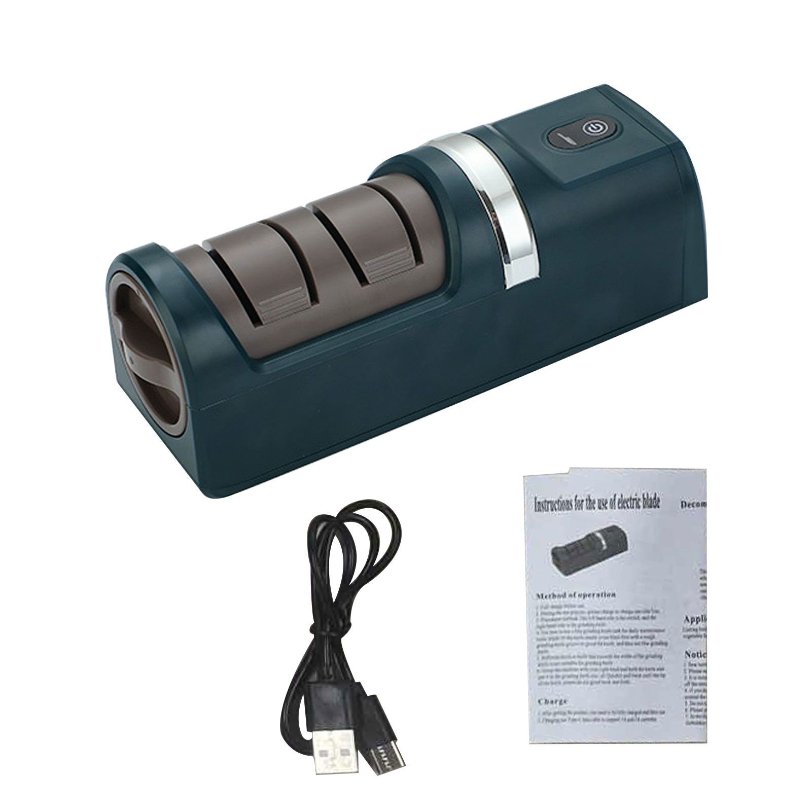 Electric Knife Sharpener Portable USB Rechargeable with Non-Slip Base Coarse view 2