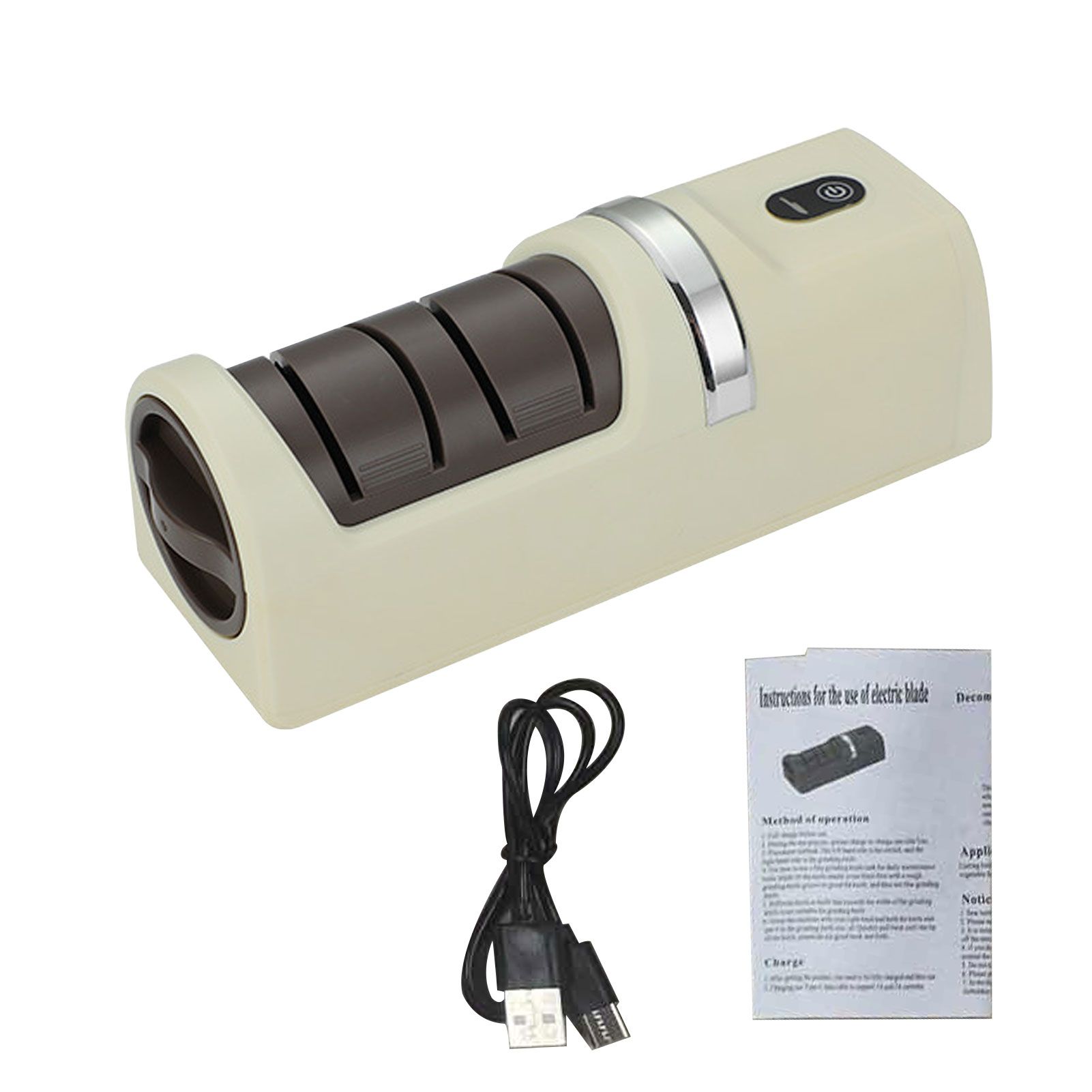 Electric Knife Sharpener Portable USB Rechargeable with Non-Slip Base Coarse view 2