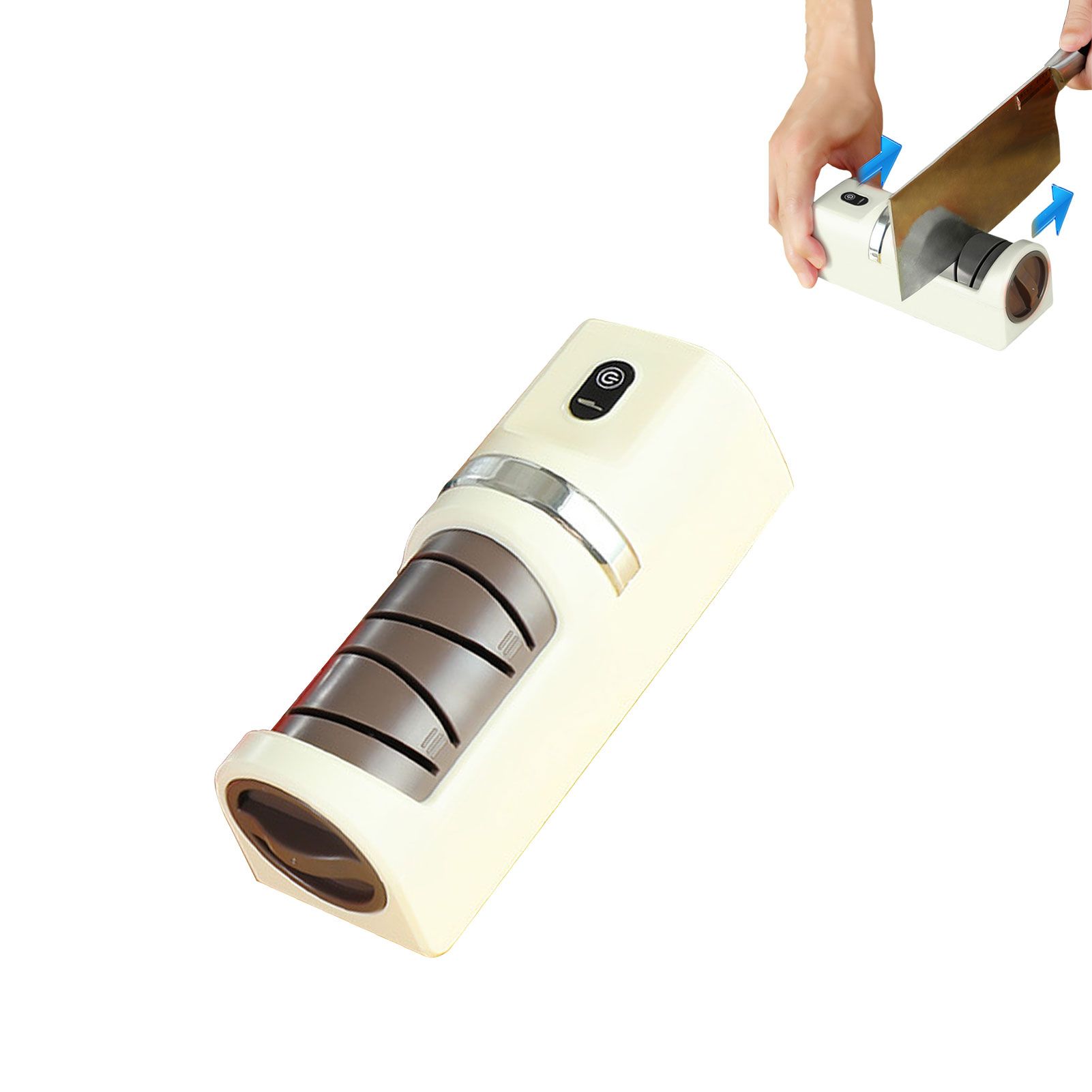 Electric Knife Sharpener Portable USB Rechargeable with Non-Slip Base Coarse view 6