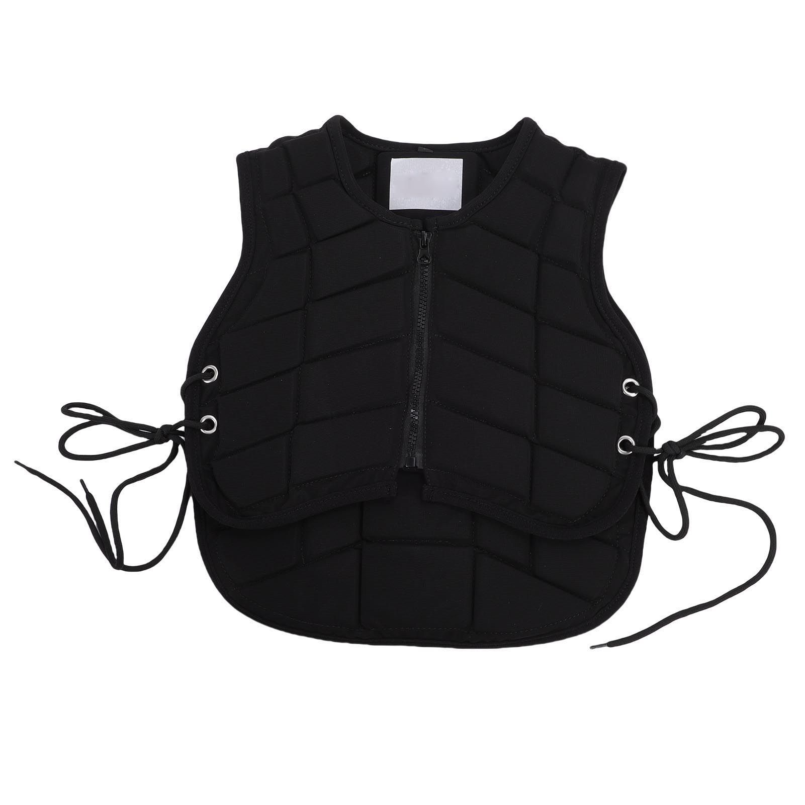 Kids Horse Riding Vest Front Zipper Closure Padded Equestrian Vest Horse view 3