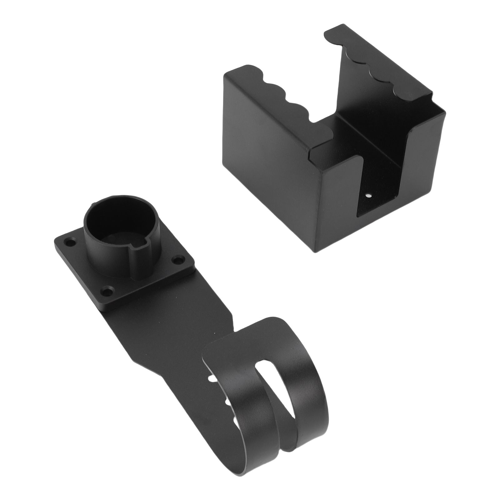 EV Charger Holder Wall Mount Kit Fit for J1772 Connector Carbon Steel J Hook view 9