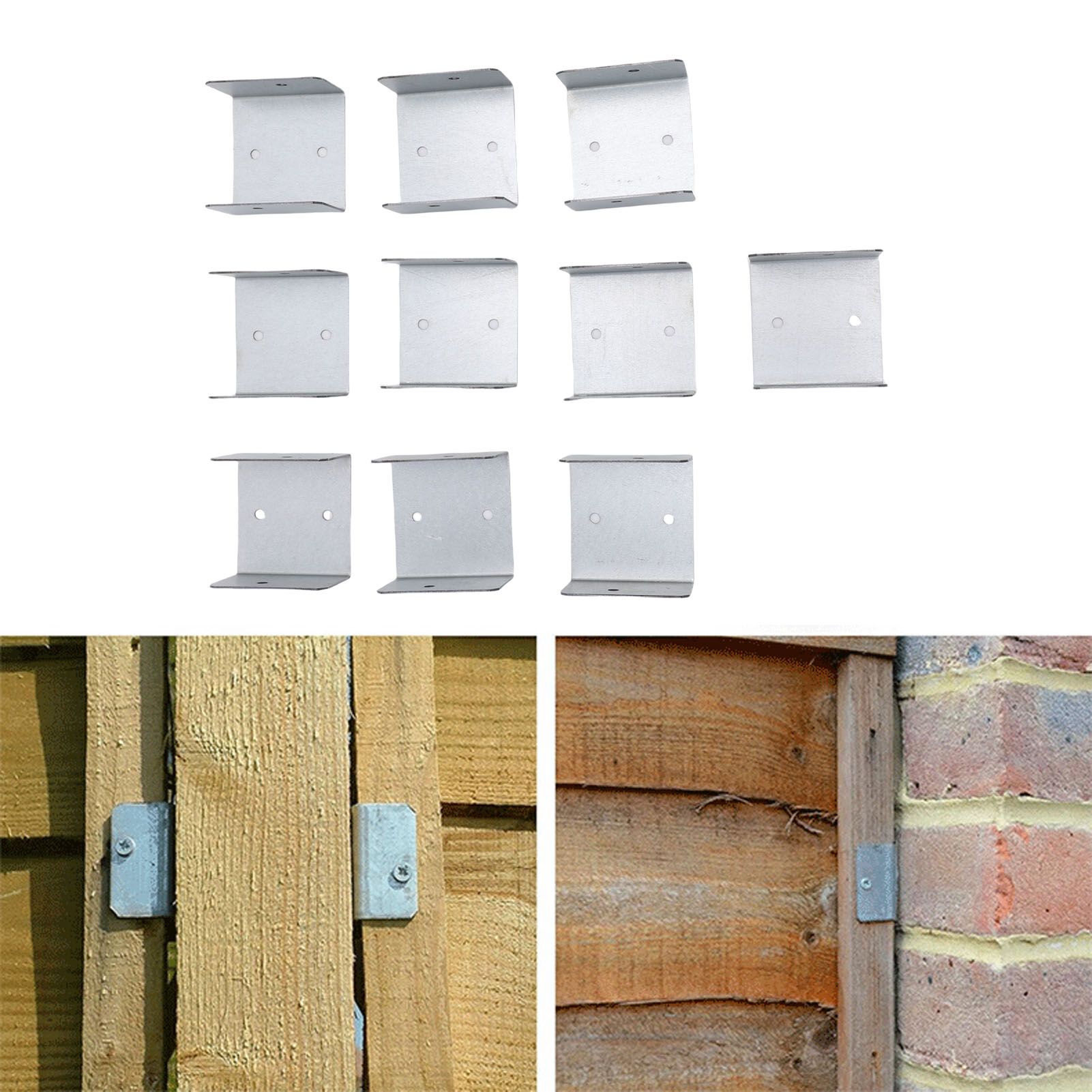 10pcs Timber Post Fasteners U Shape Galvanised Steel Anti Theft Anti Vibration view 11