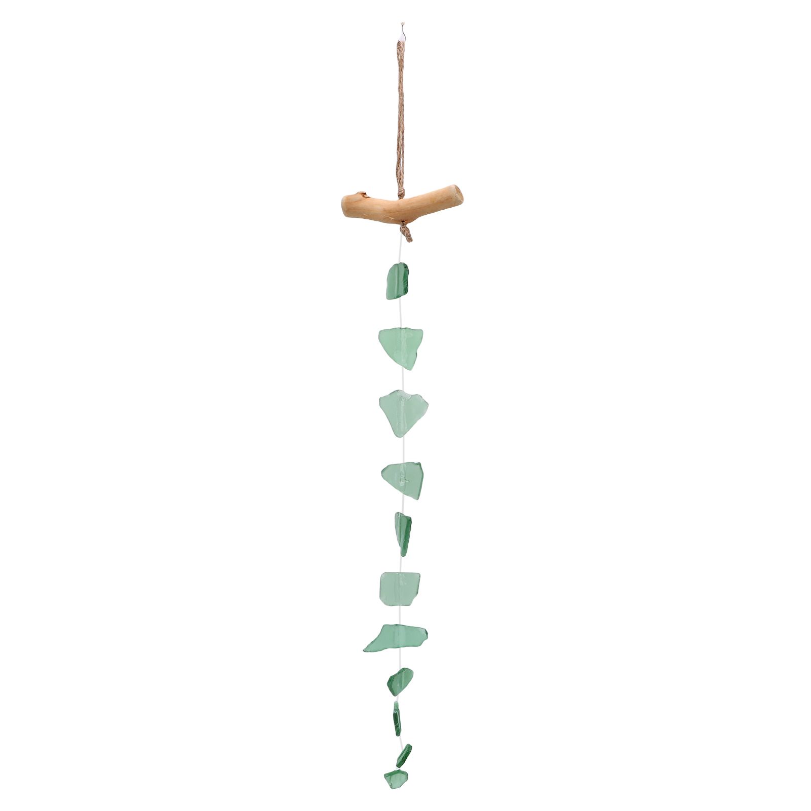 Wind Chimes Unique Hand Crafted Sea Glass Driftwood Chime for Indoor Outdoor view 3