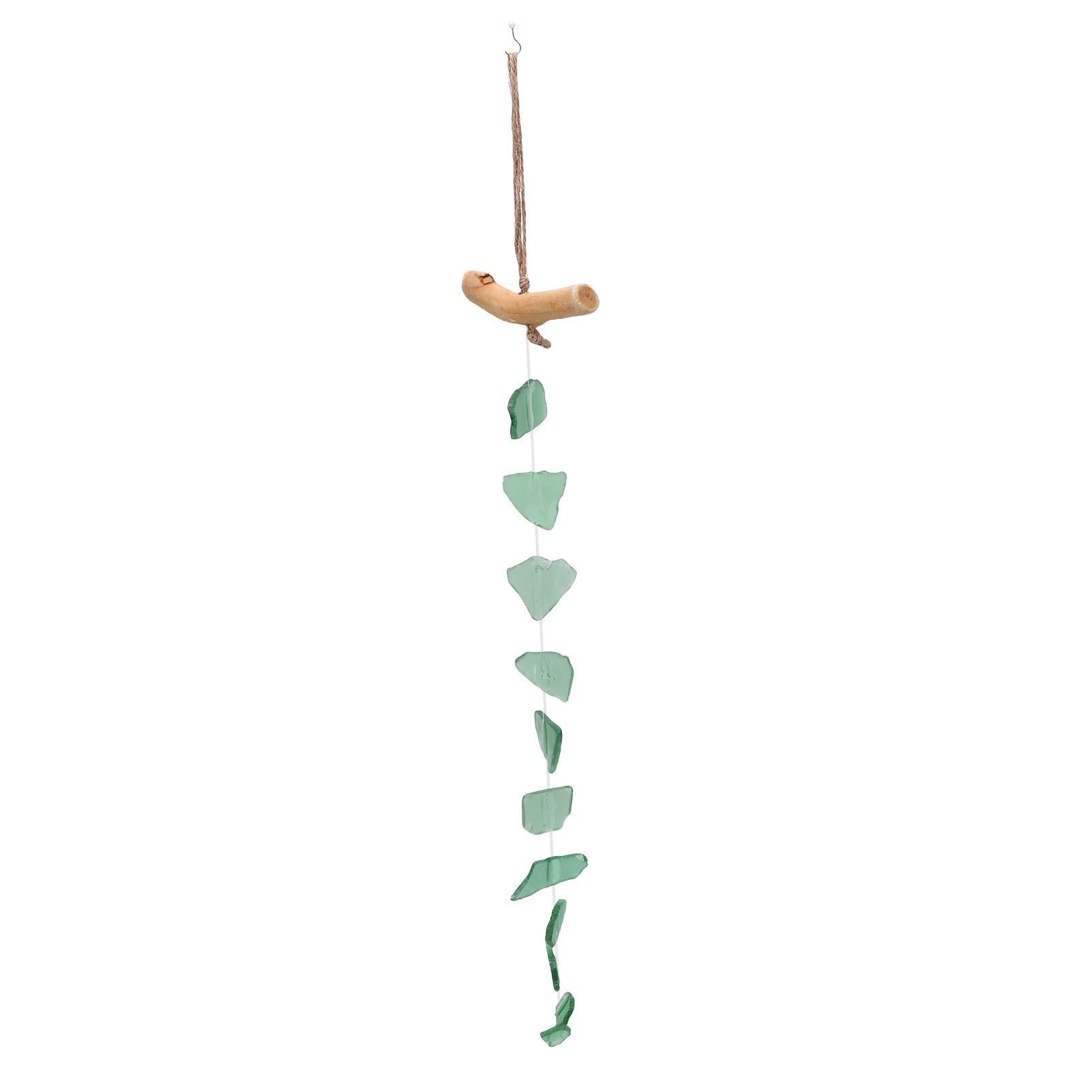 Wind Chimes Unique Hand Crafted Sea Glass Driftwood Chime for Indoor Outdoor view 5