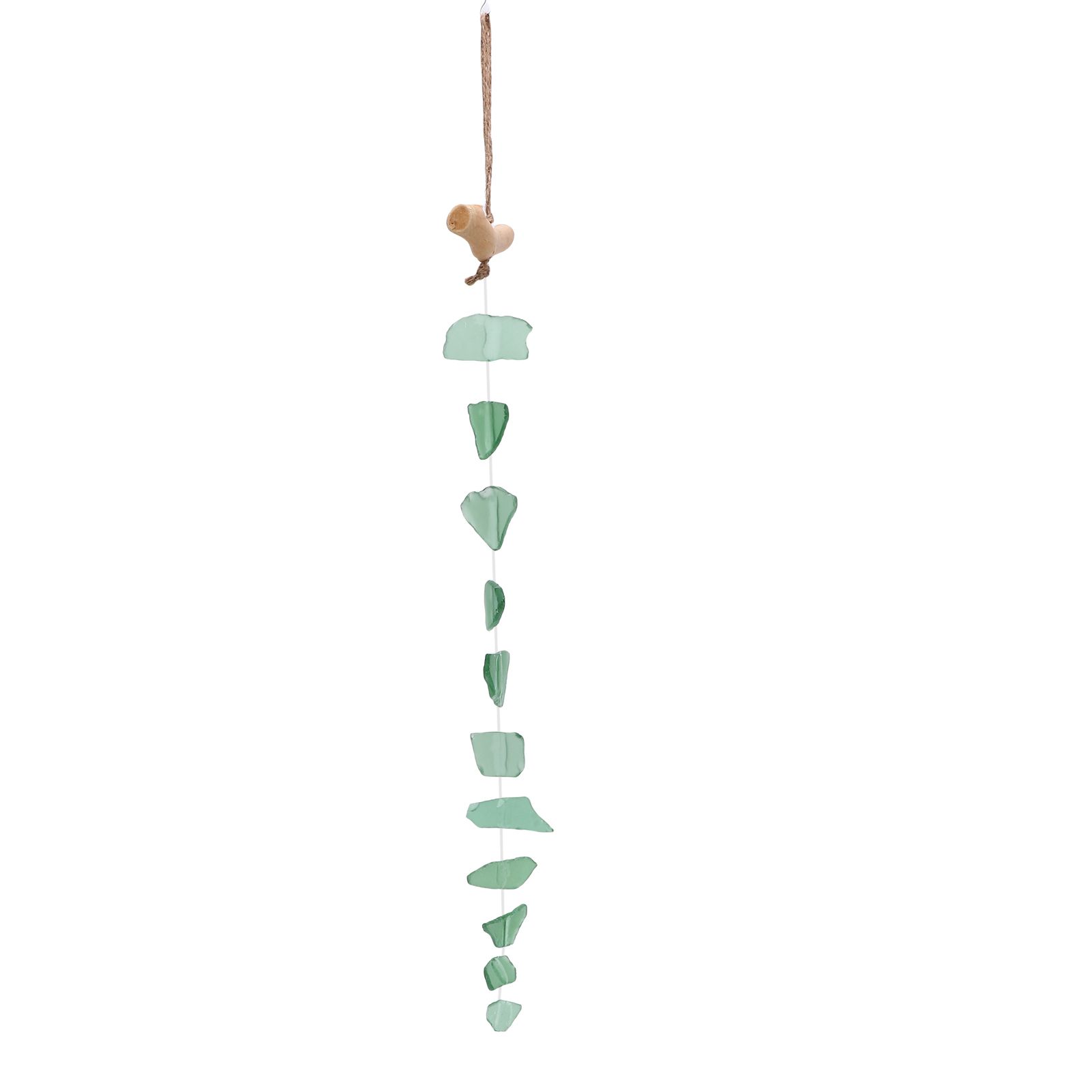 Wind Chimes Unique Hand Crafted Sea Glass Driftwood Chime for Indoor Outdoor view 6