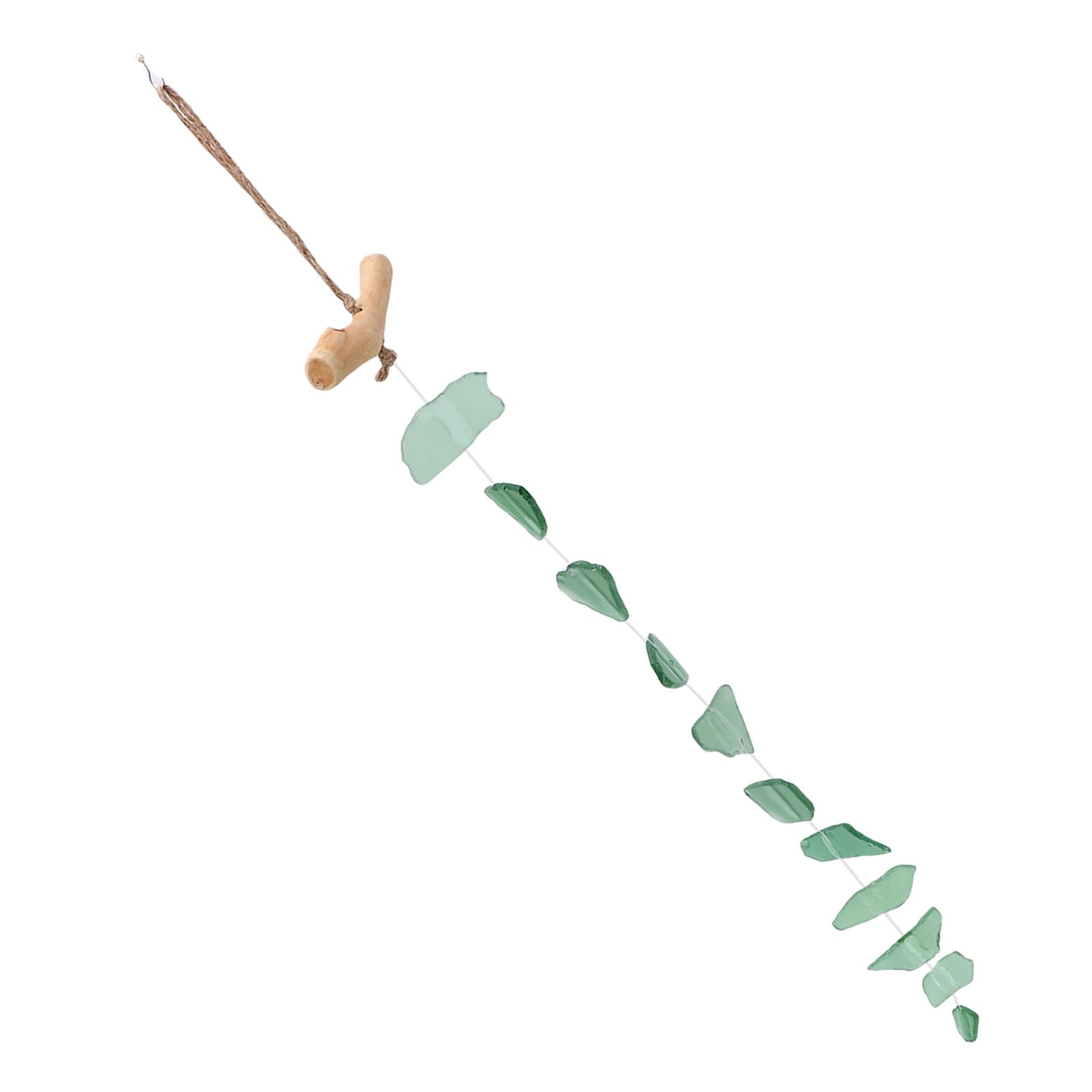 Wind Chimes Unique Hand Crafted Sea Glass Driftwood Chime for Indoor Outdoor view 12