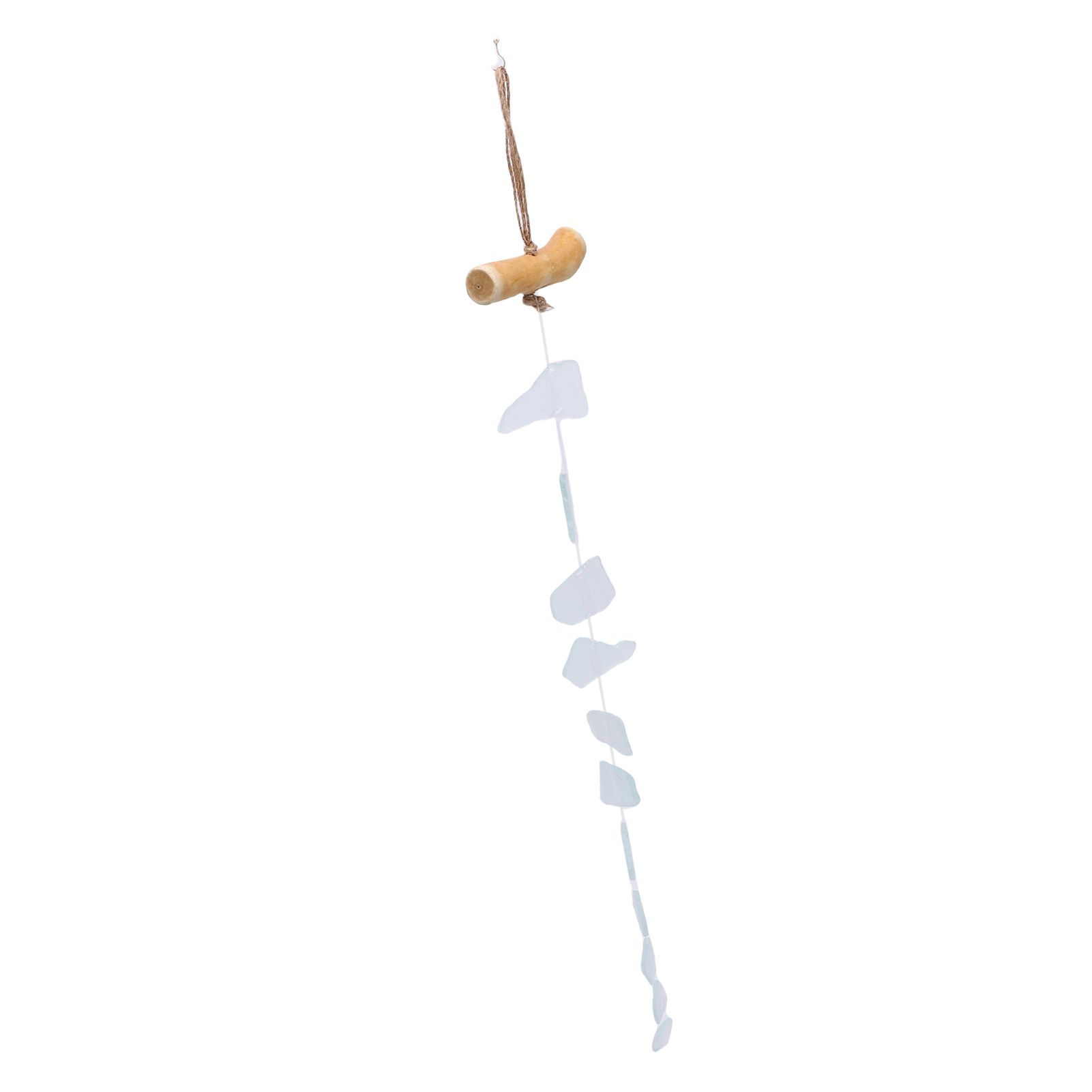 Wind Chimes Unique Hand Crafted Sea Glass Driftwood Chime for Indoor Outdoor — image 1