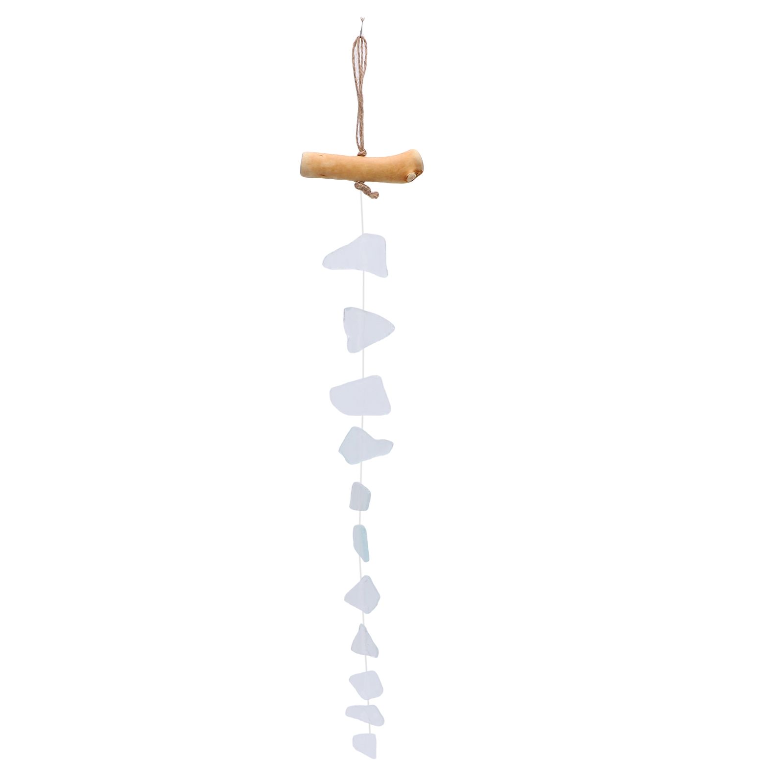 Wind Chimes Unique Hand Crafted Sea Glass Driftwood Chime for Indoor Outdoor view 3