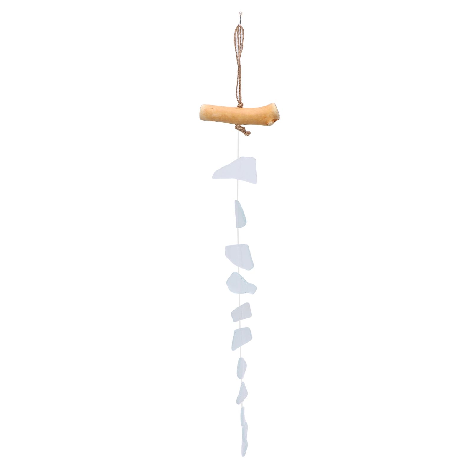 Wind Chimes Unique Hand Crafted Sea Glass Driftwood Chime for Indoor Outdoor view 4