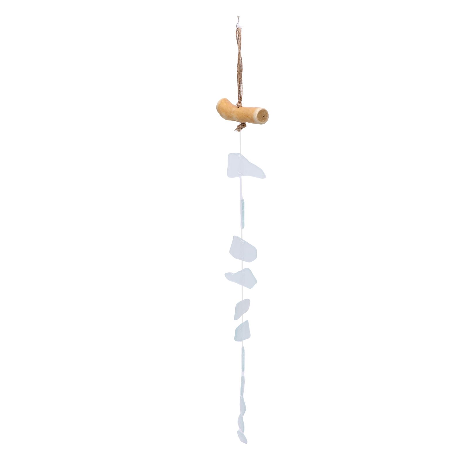 Wind Chimes Unique Hand Crafted Sea Glass Driftwood Chime for Indoor Outdoor view 6