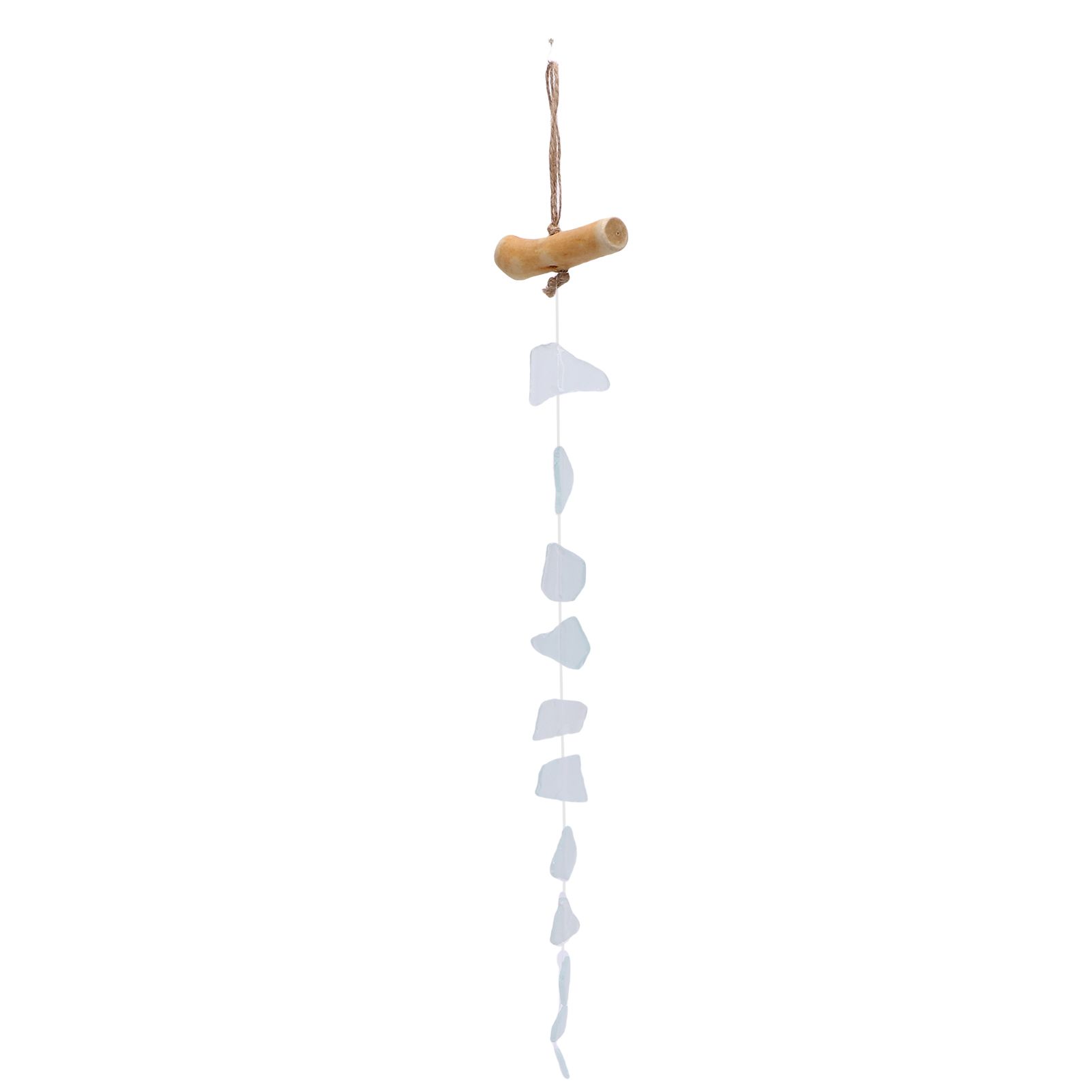 Wind Chimes Unique Hand Crafted Sea Glass Driftwood Chime for Indoor Outdoor view 8